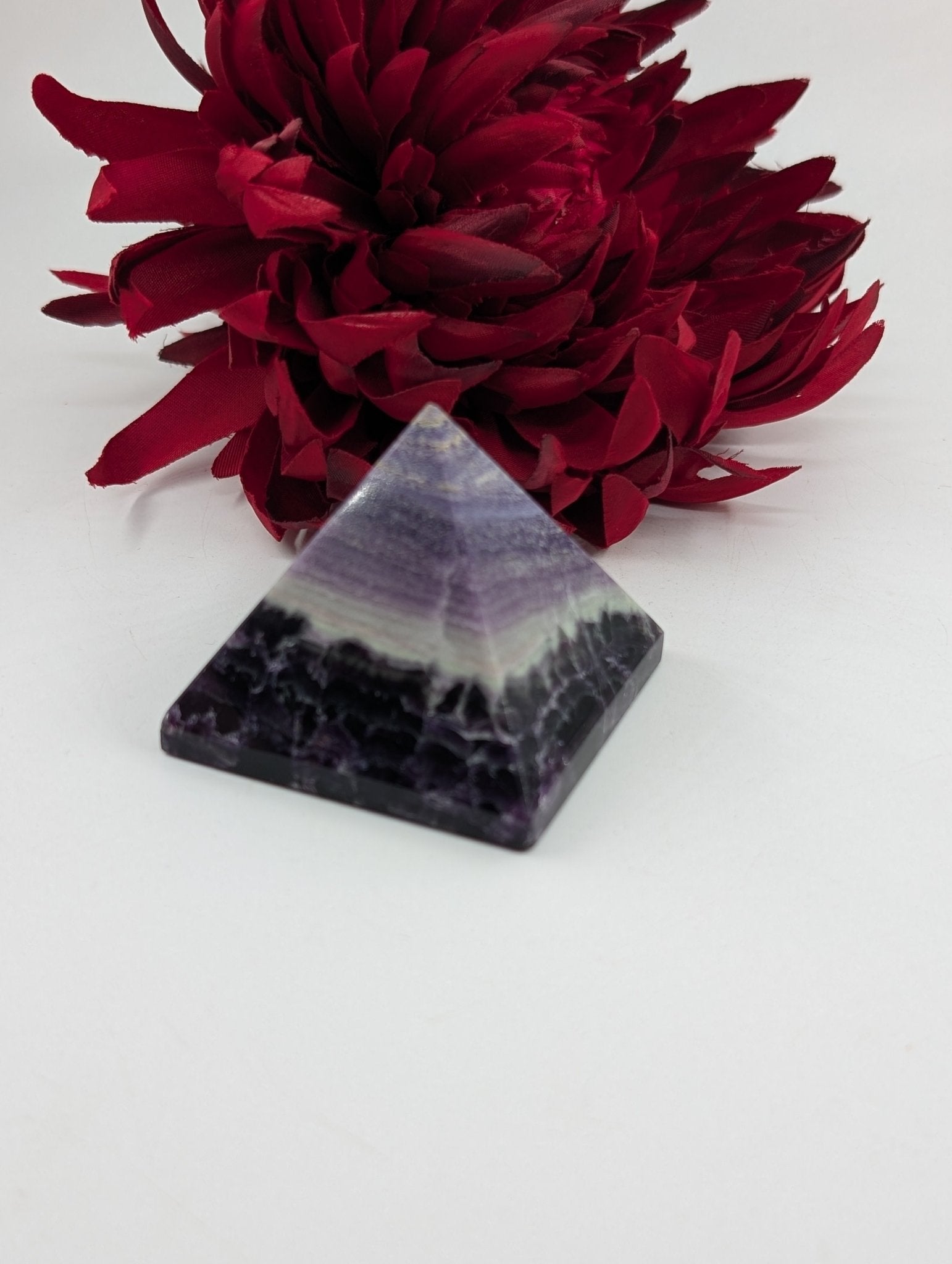 Polished Purple Fluorite Tower 55Mm featuring banded green‑purple hues and glassy clarity - Luna Panther