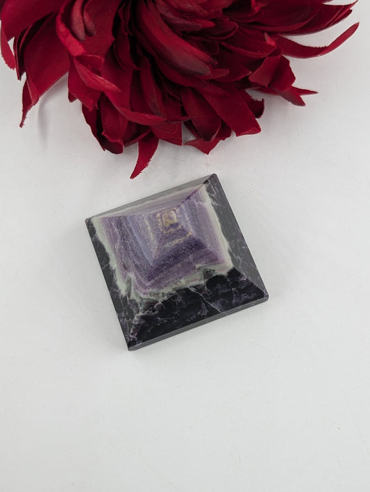 Polished Purple Fluorite Tower 55Mm featuring banded green‑purple hues and glassy clarity - Luna Panther alternate view