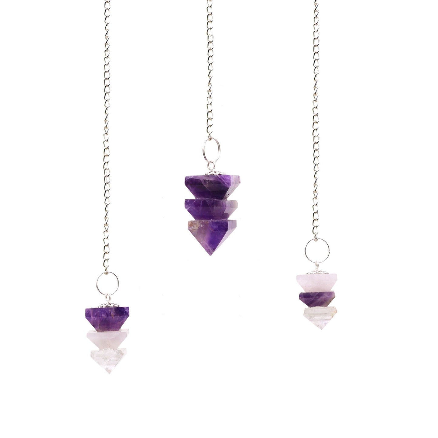 Polished Pyramid Pendulum - (asst) featuring natural patterning and unique variations - Luna Panther