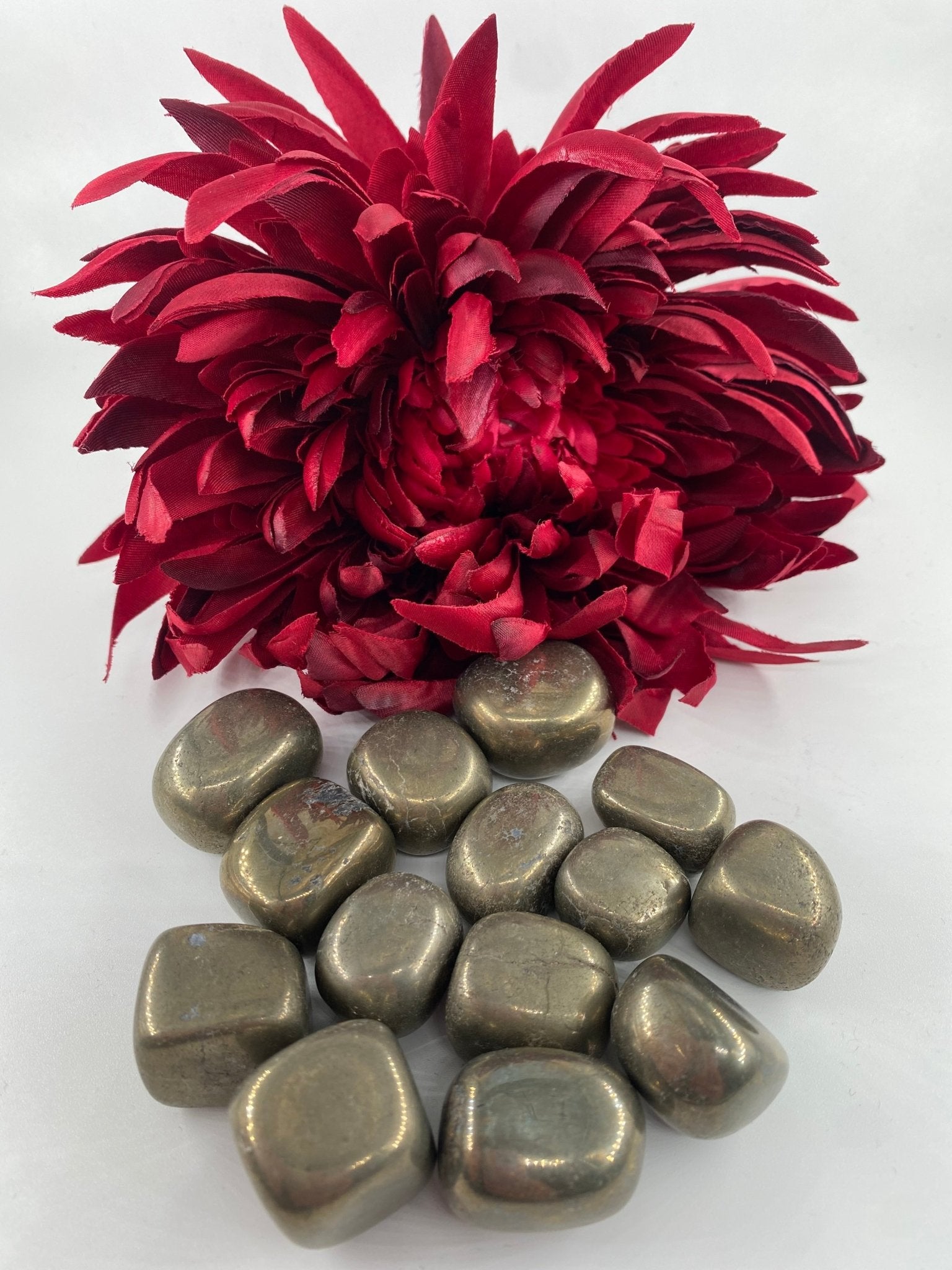 Polished Pyrite - Tumble Stone featuring metallic gold lustre and cubic sparkle - Luna Panther