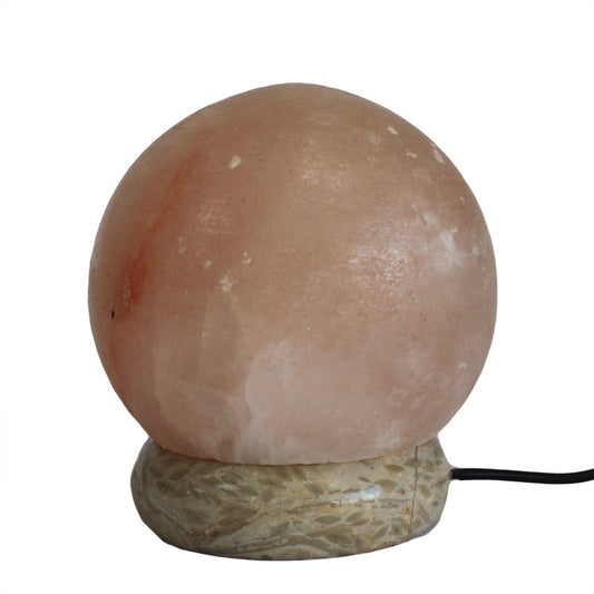 Polished Quality USB Ball Salt Lamp - 8 cm (multi) featuring natural patterning and unique variations - Luna Panther