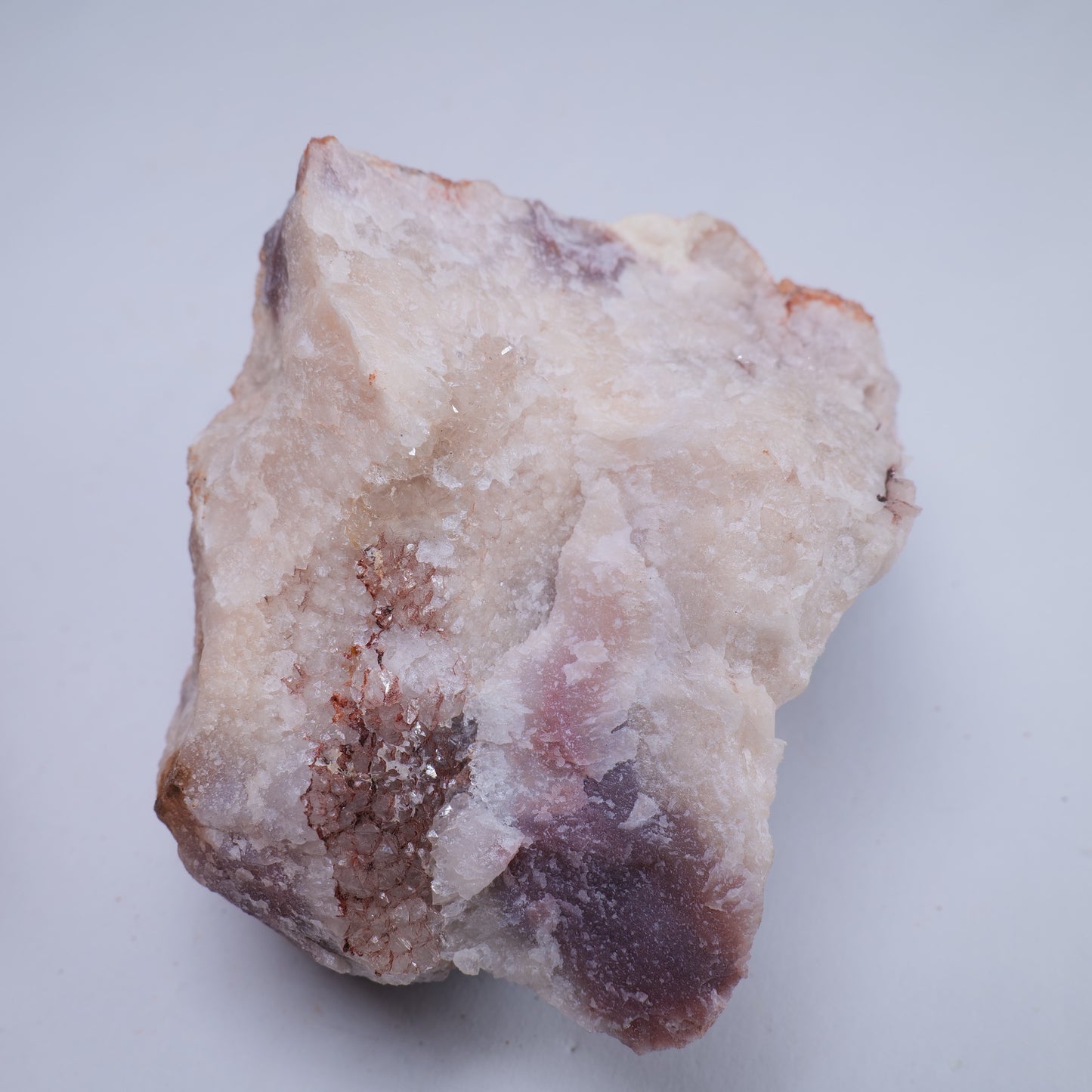 Quartz crystal cluster with purple zoning, 188g, 70 x 60 x 45mm