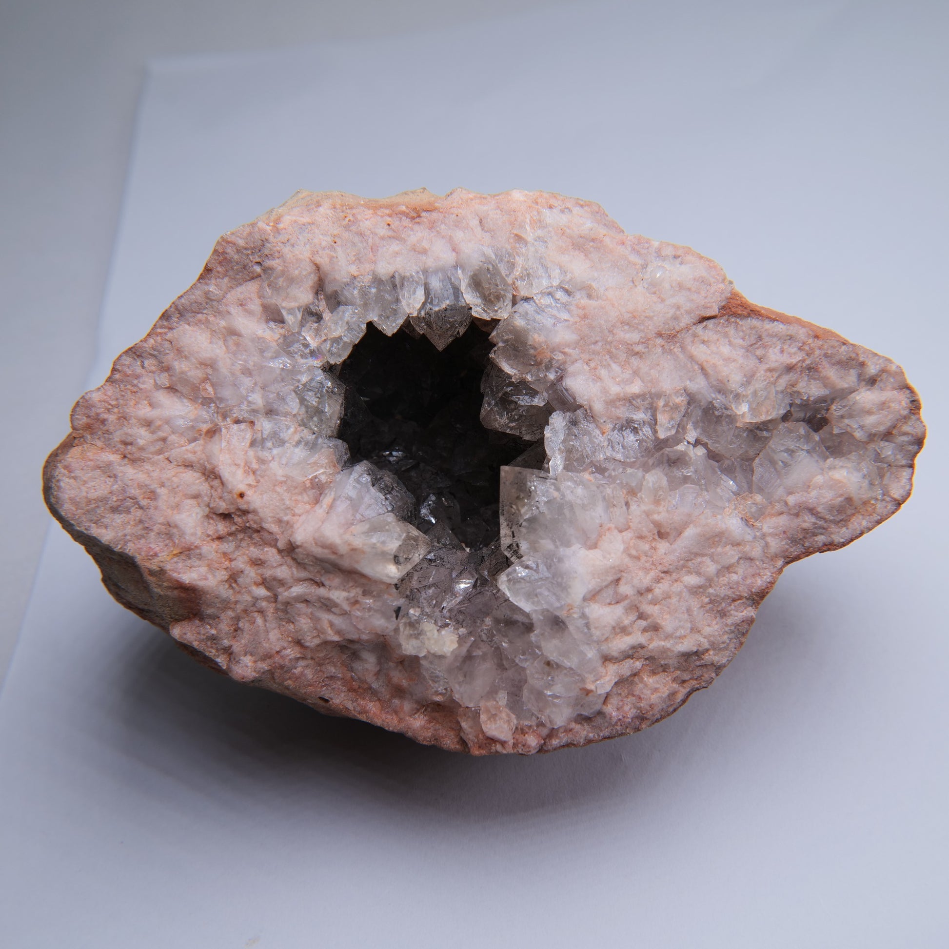 Quartz geode specimen from Dulcote Quarry, Somerset, 594g