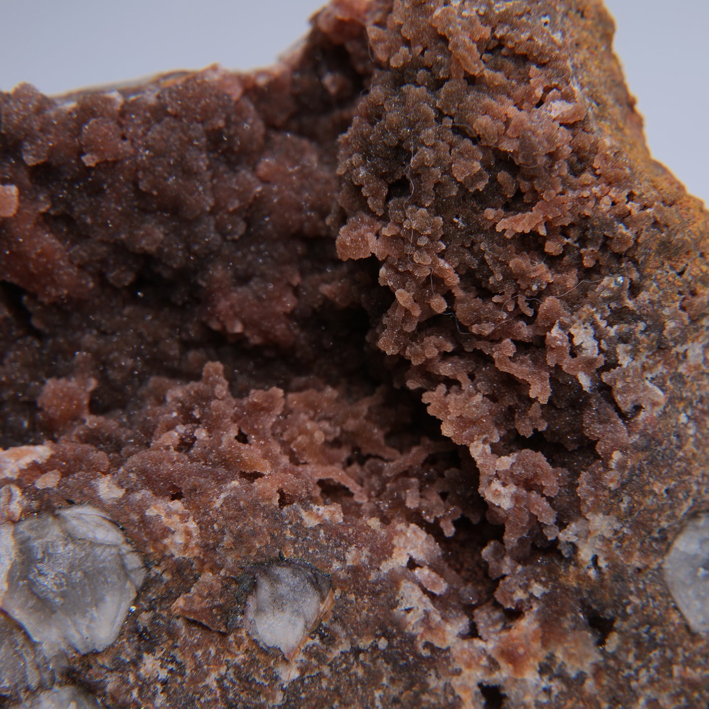 Quartz on jasper specimen from Botallack Mine, Cornwall, 336g