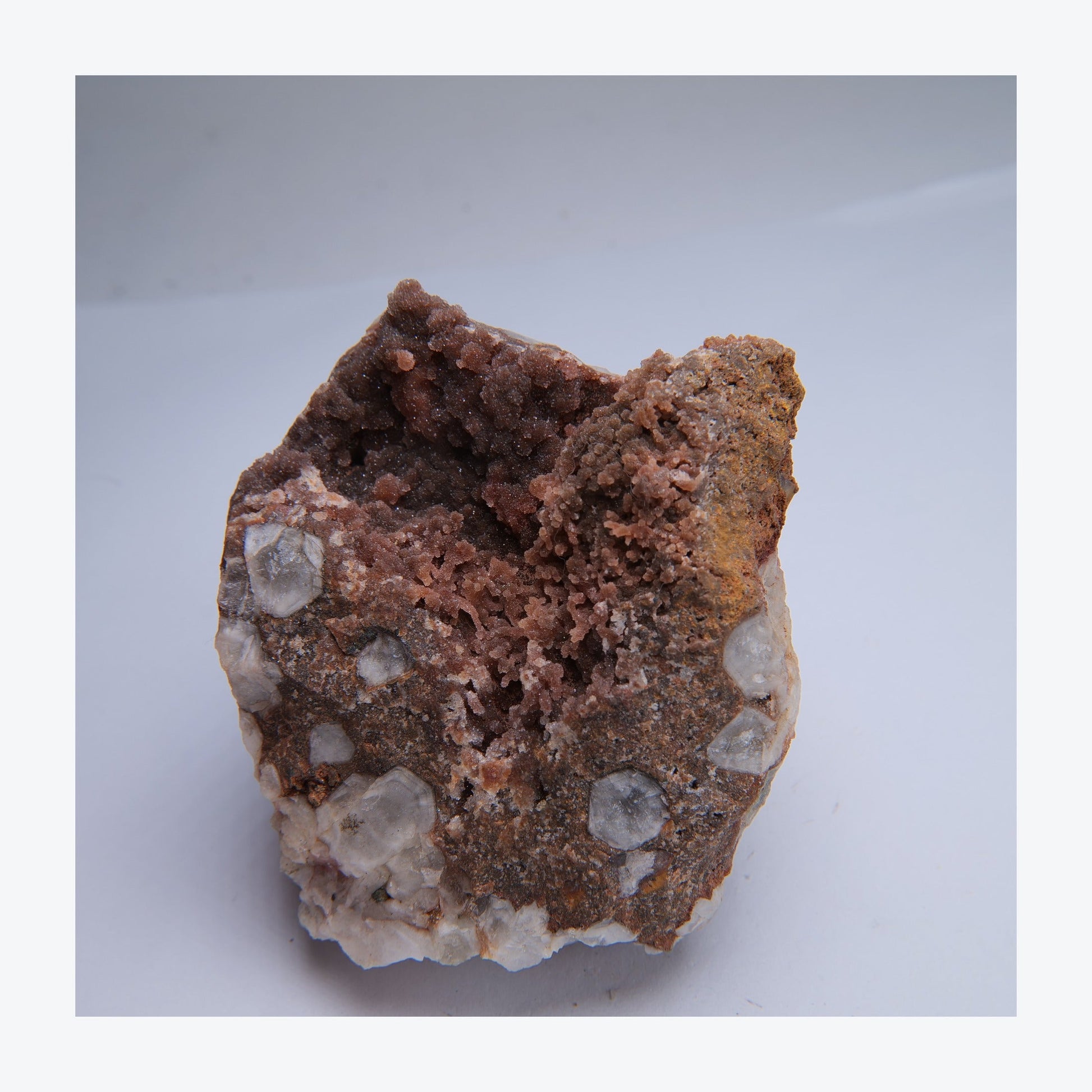 Quartz on Jasper from Botallack Mine, Cornwall - 336g - Luna Panther