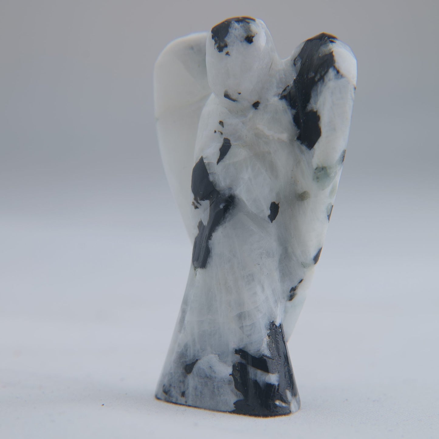 Rainbow Moonstone Angel Carving 32g 50mm - Luna Panther
