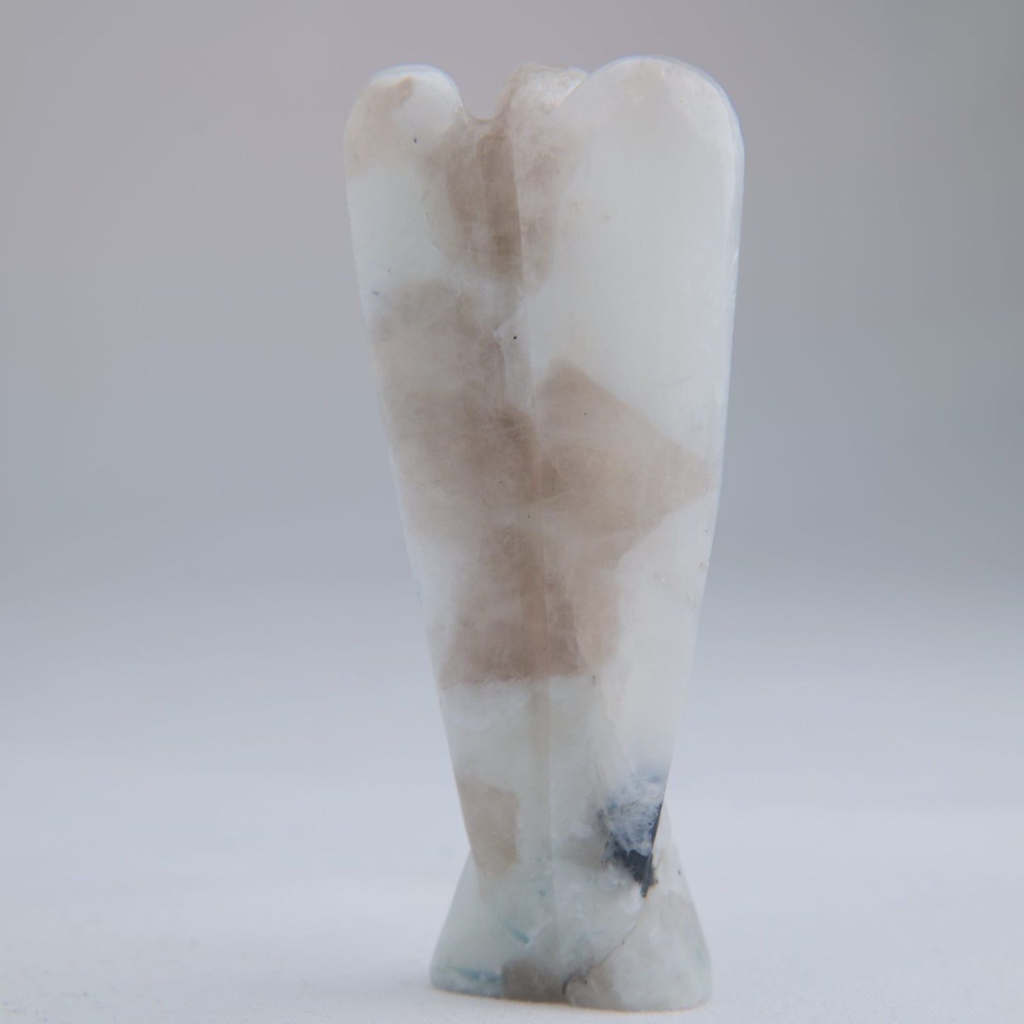 Rainbow Moonstone Angel Carving 55g 80mm - Luna Panther