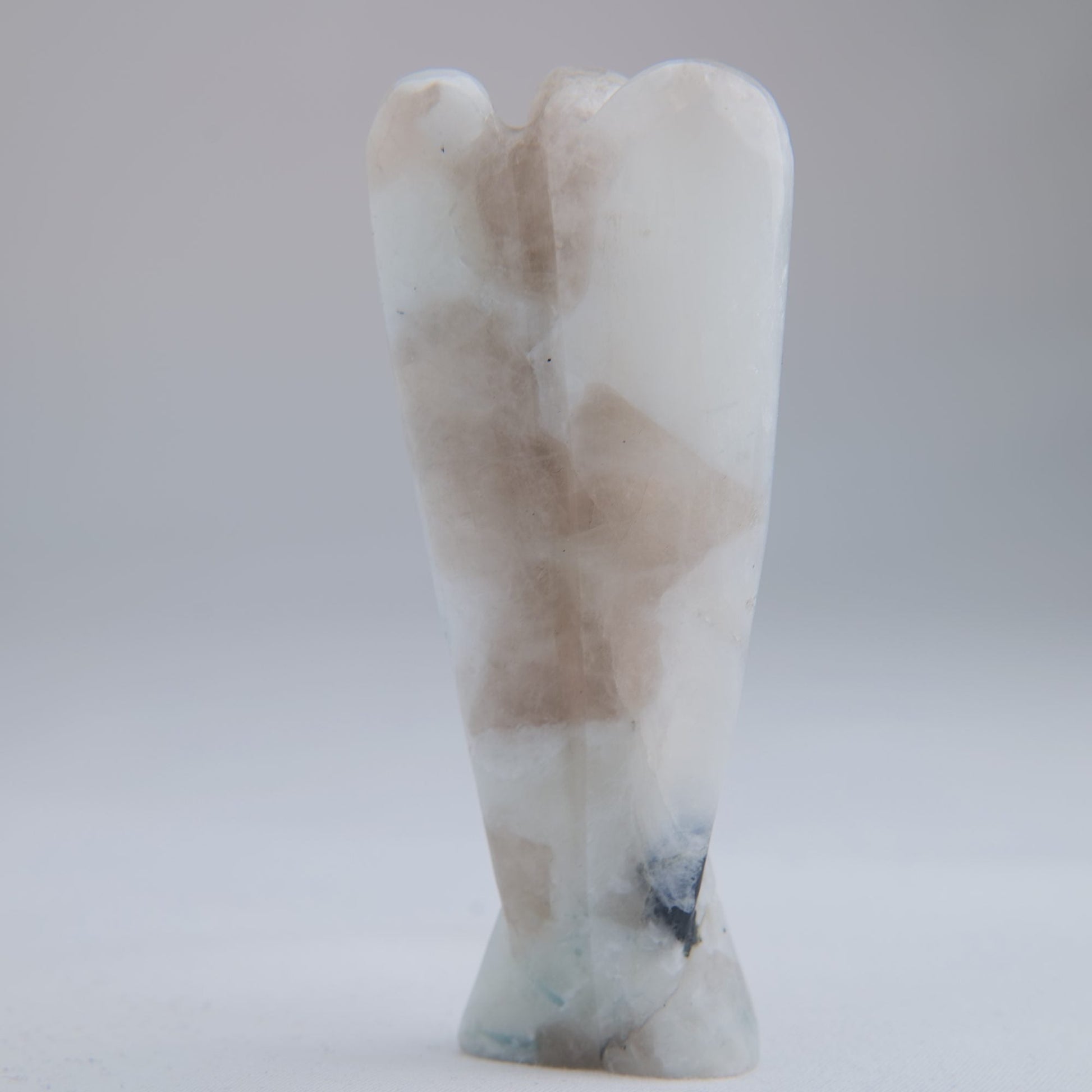 Rainbow Moonstone Angel Carving 55g 80mm - Luna Panther