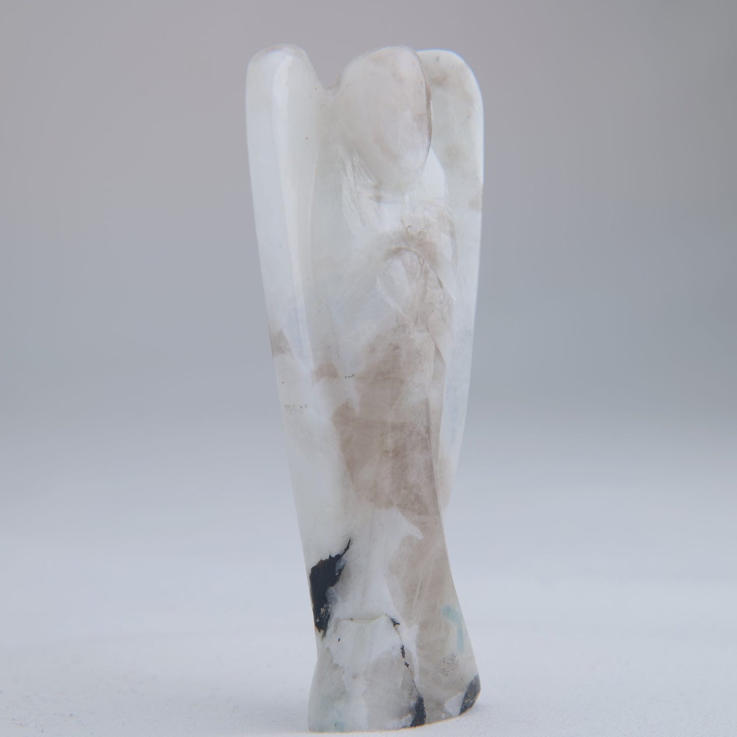 Rainbow Moonstone Angel Carving 55g 80mm - Luna Panther