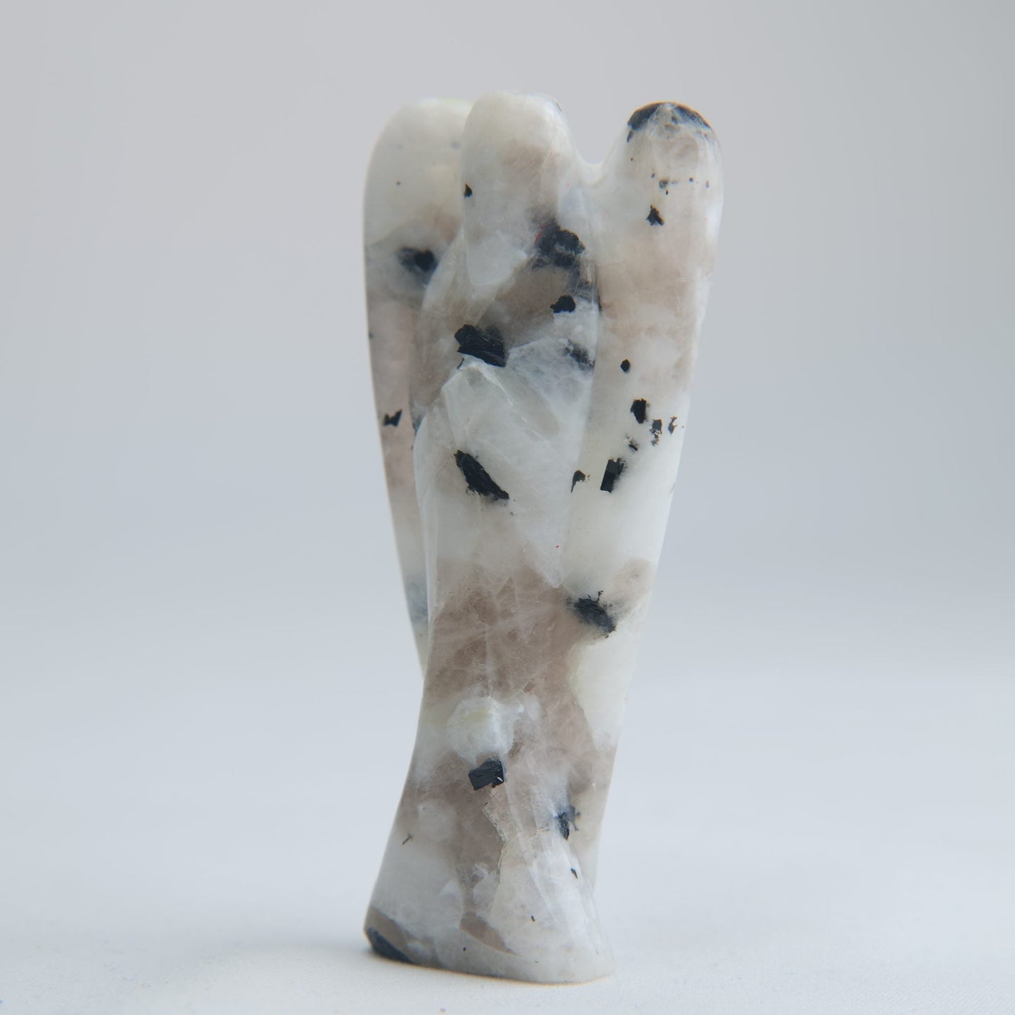 Rainbow Moonstone Angel Carving 61g 81mm - Luna Panther