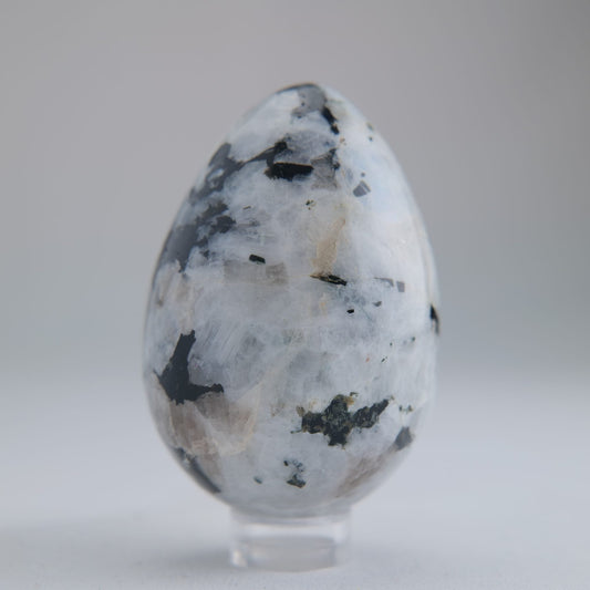 Rainbow Moonstone Egg 137g 60mm - Luna Panther alternate view