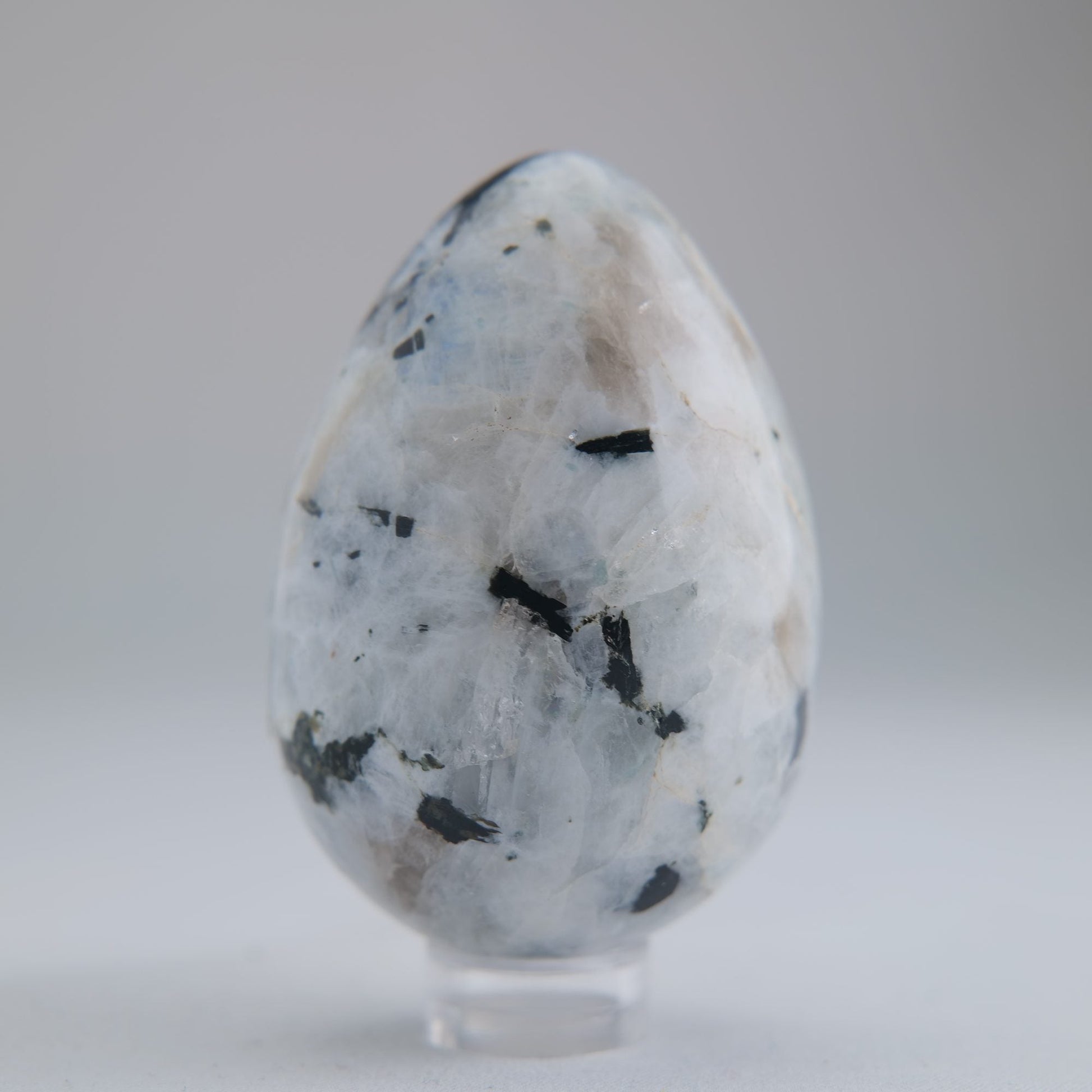 Rainbow Moonstone Egg 137g 60mm - Luna Panther