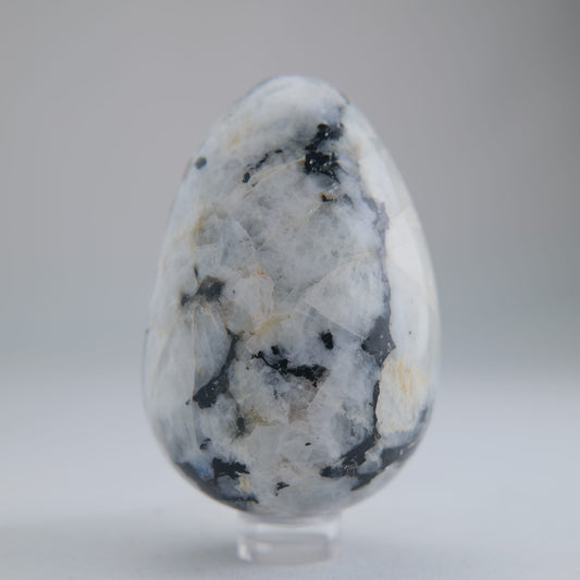 Rainbow Moonstone Egg 218g 70mm - Luna Panther