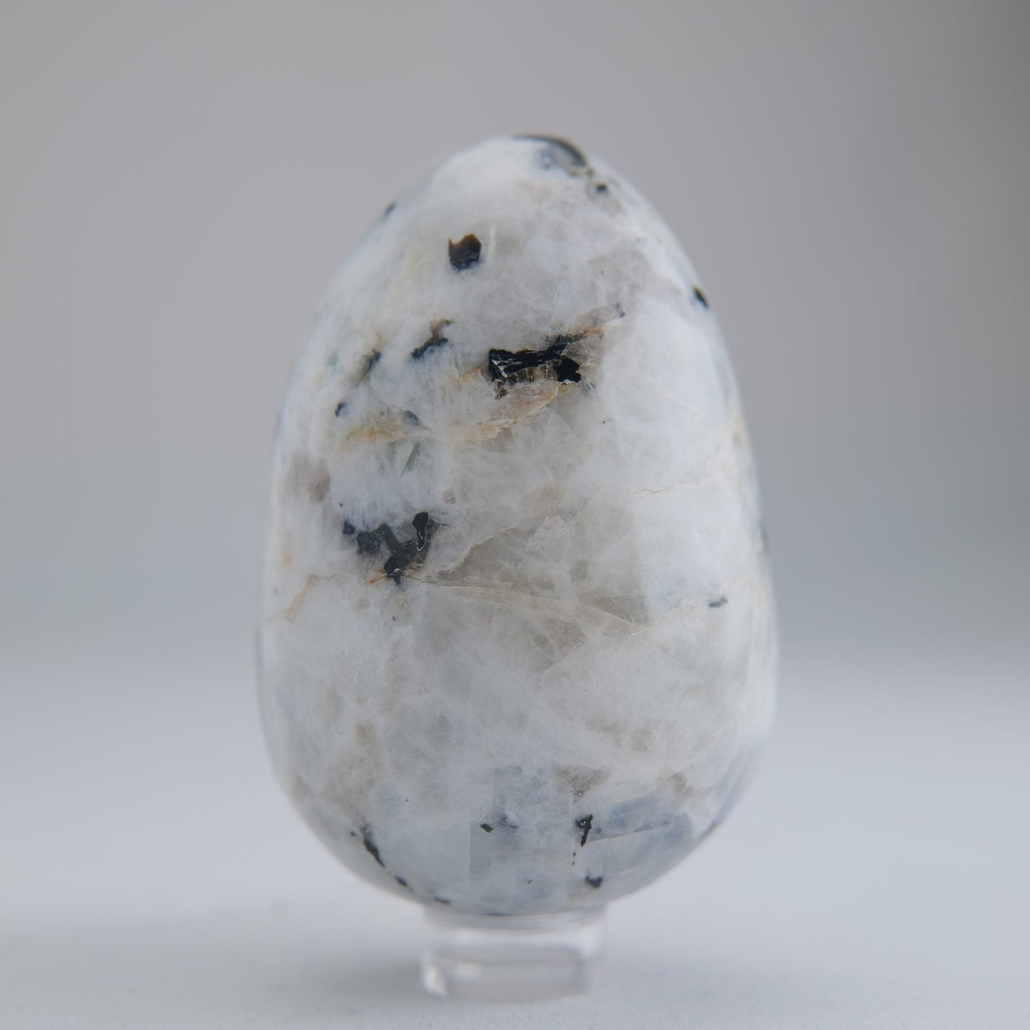 Rainbow Moonstone Egg 218g 70mm - Luna Panther