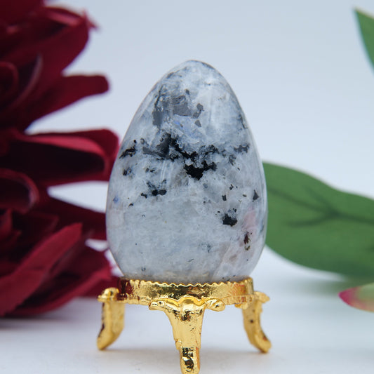 Rainbow Moonstone Egg 60mm - Luna Panther