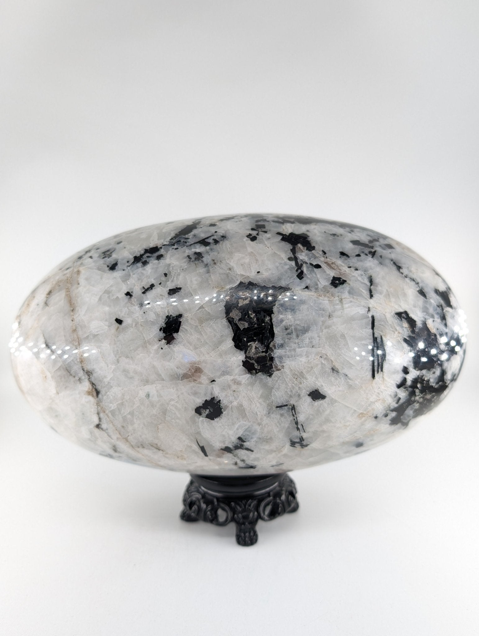 Polished Rainbow Moonstone Lingam 4500g featuring pearly adularescence and soft sheen - Luna Panther