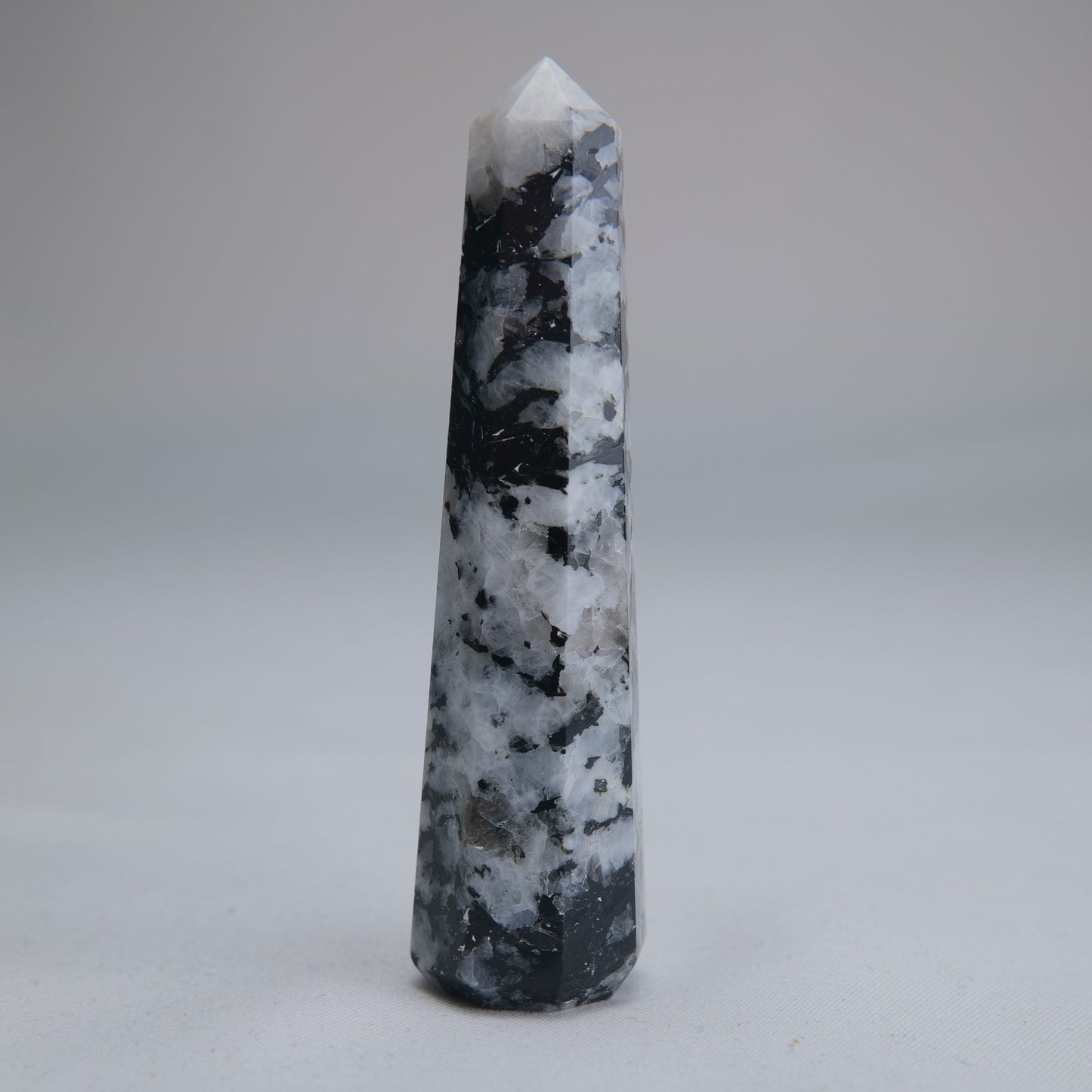 Rainbow Moonstone Obelisk 47g 80mm - Luna Panther