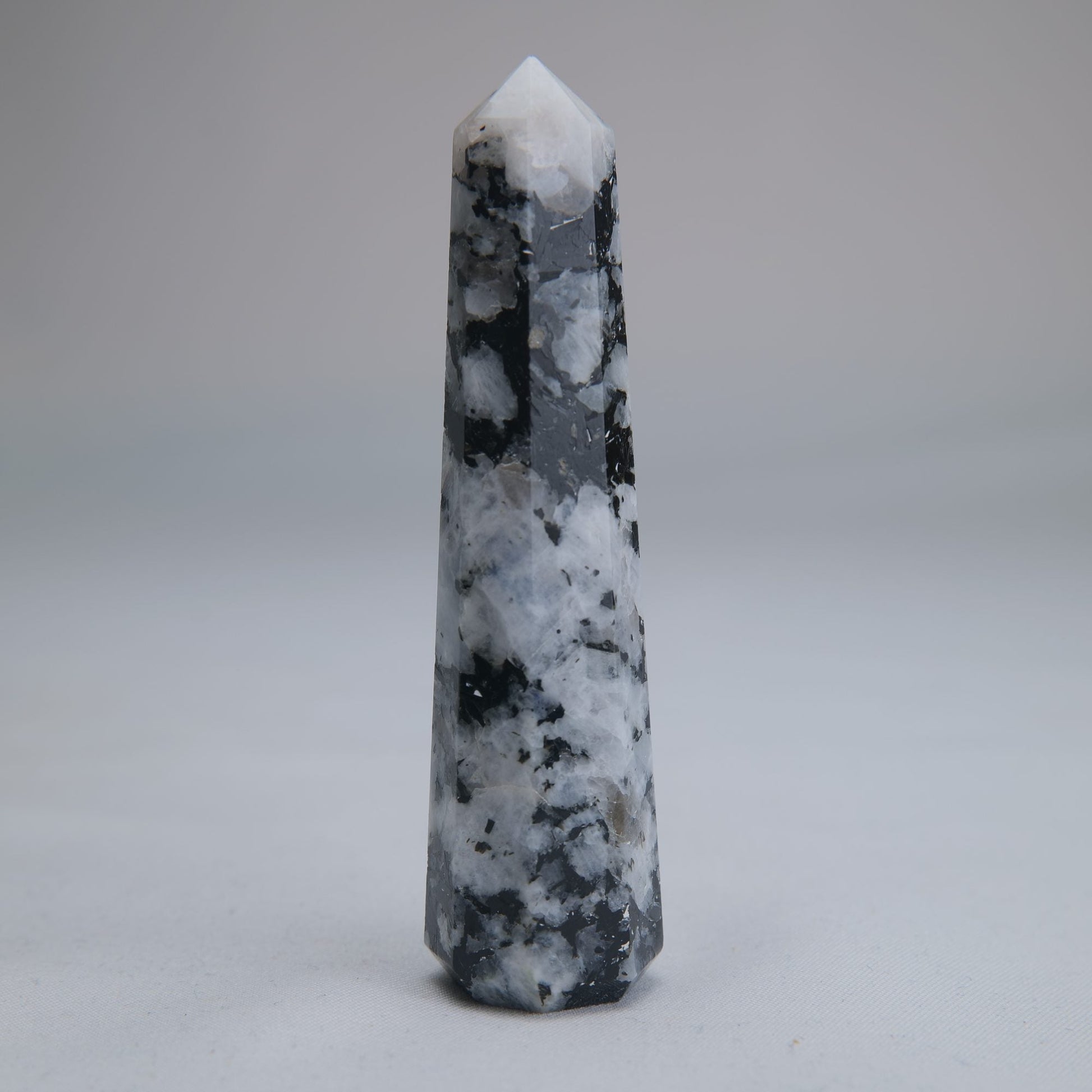 Rainbow Moonstone Obelisk 47g 80mm - Luna Panther