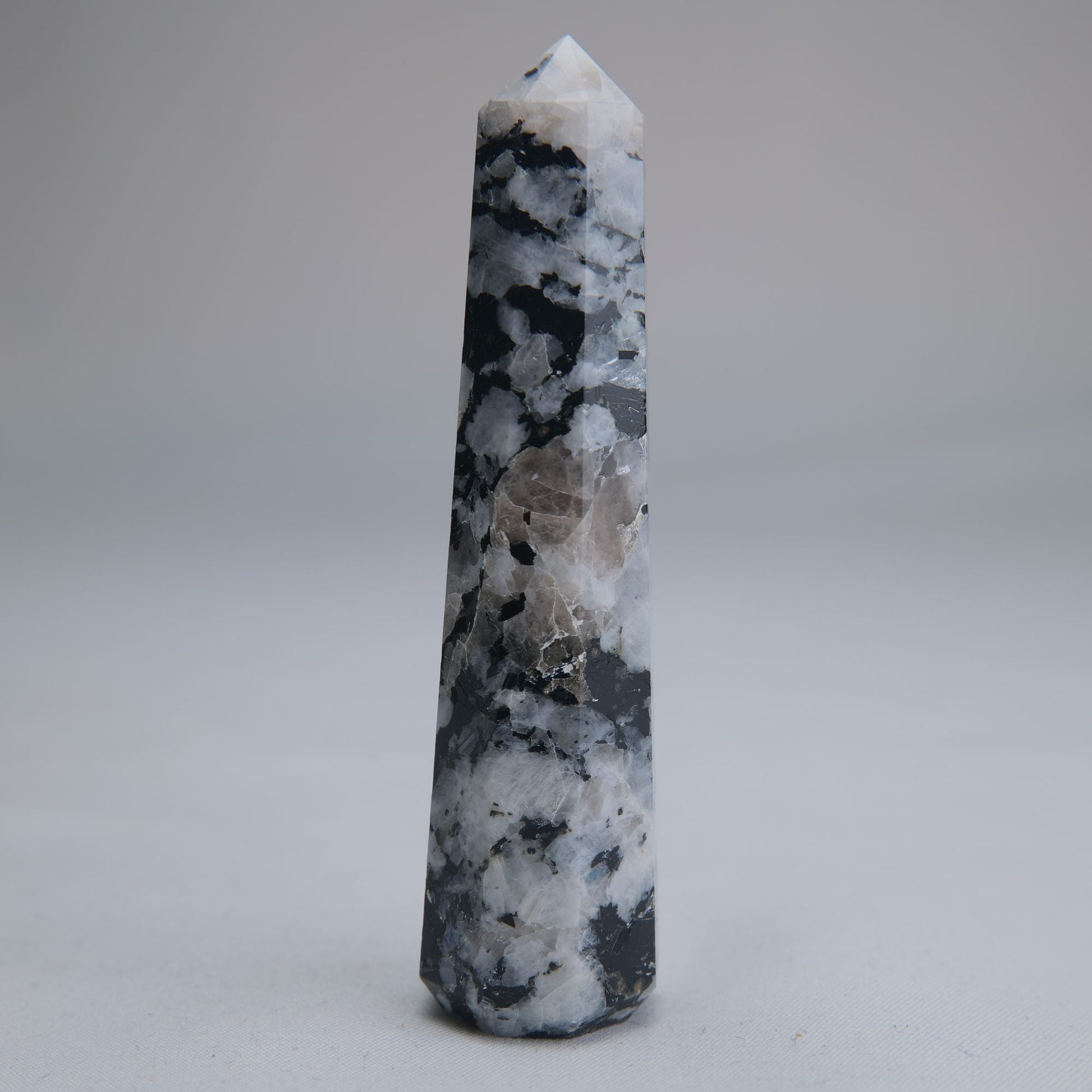 Rainbow Moonstone Obelisk 47g 80mm - Luna Panther