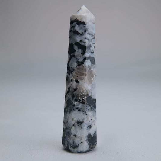 Rainbow Moonstone Obelisk 47g 80mm - Luna Panther