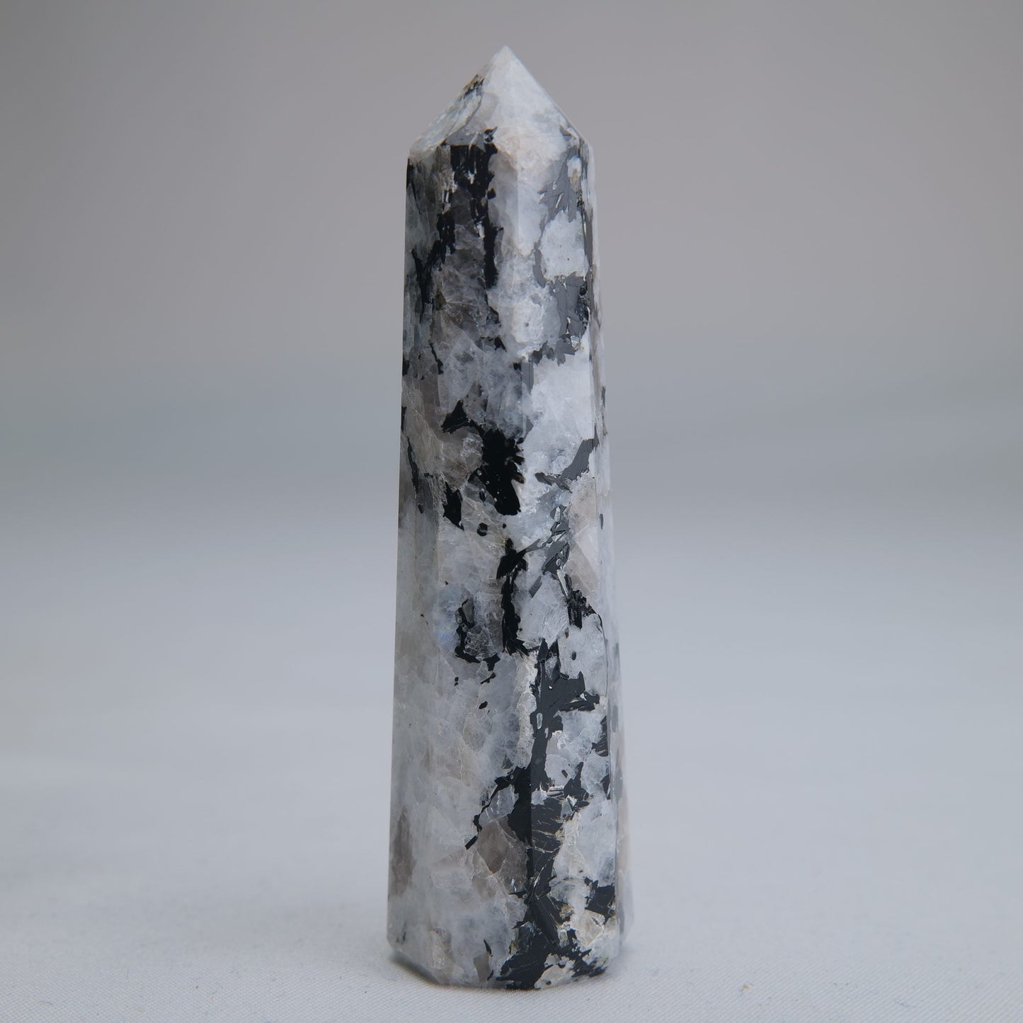 Rainbow Moonstone Obelisk 52g 80mm - Luna Panther