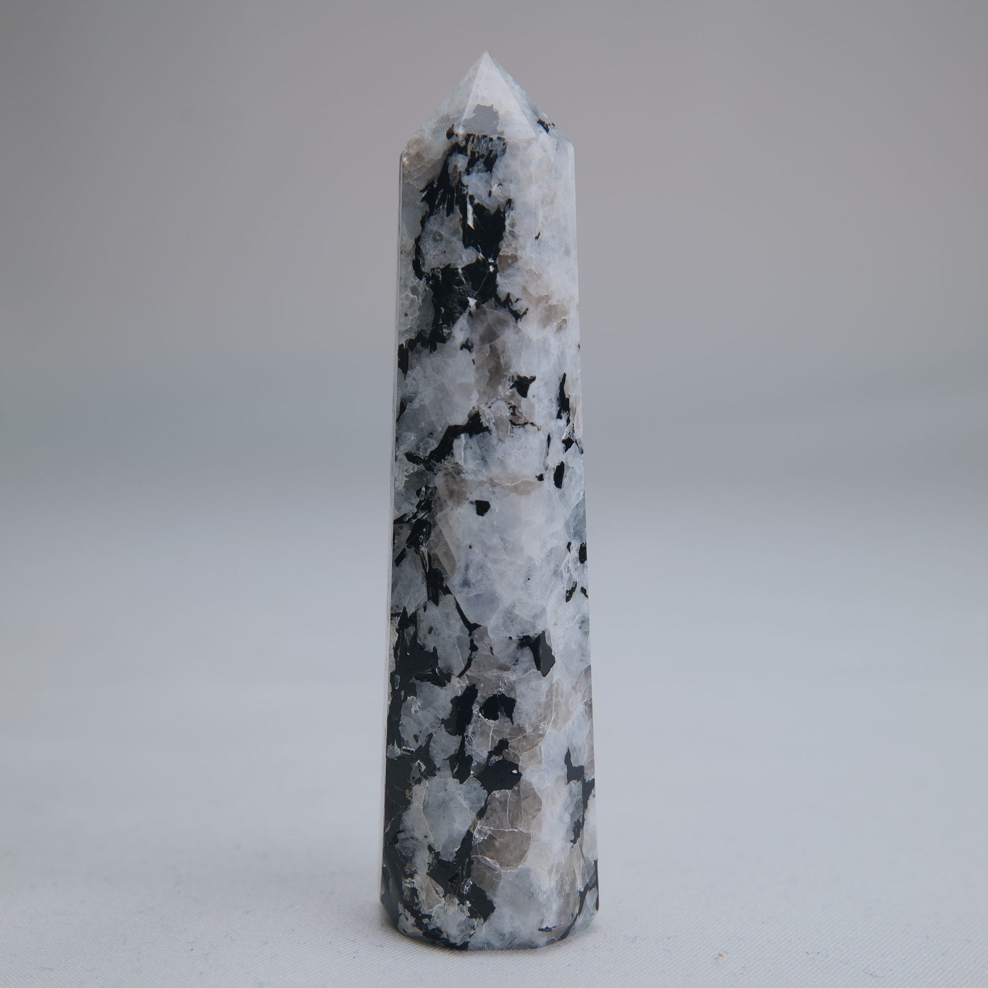 Rainbow Moonstone Obelisk 52g 80mm - Luna Panther