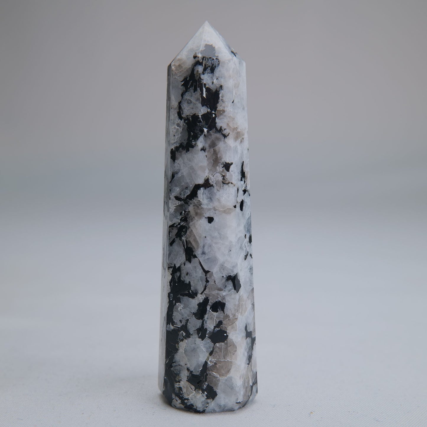 Rainbow Moonstone Obelisk 52g 80mm - Luna Panther