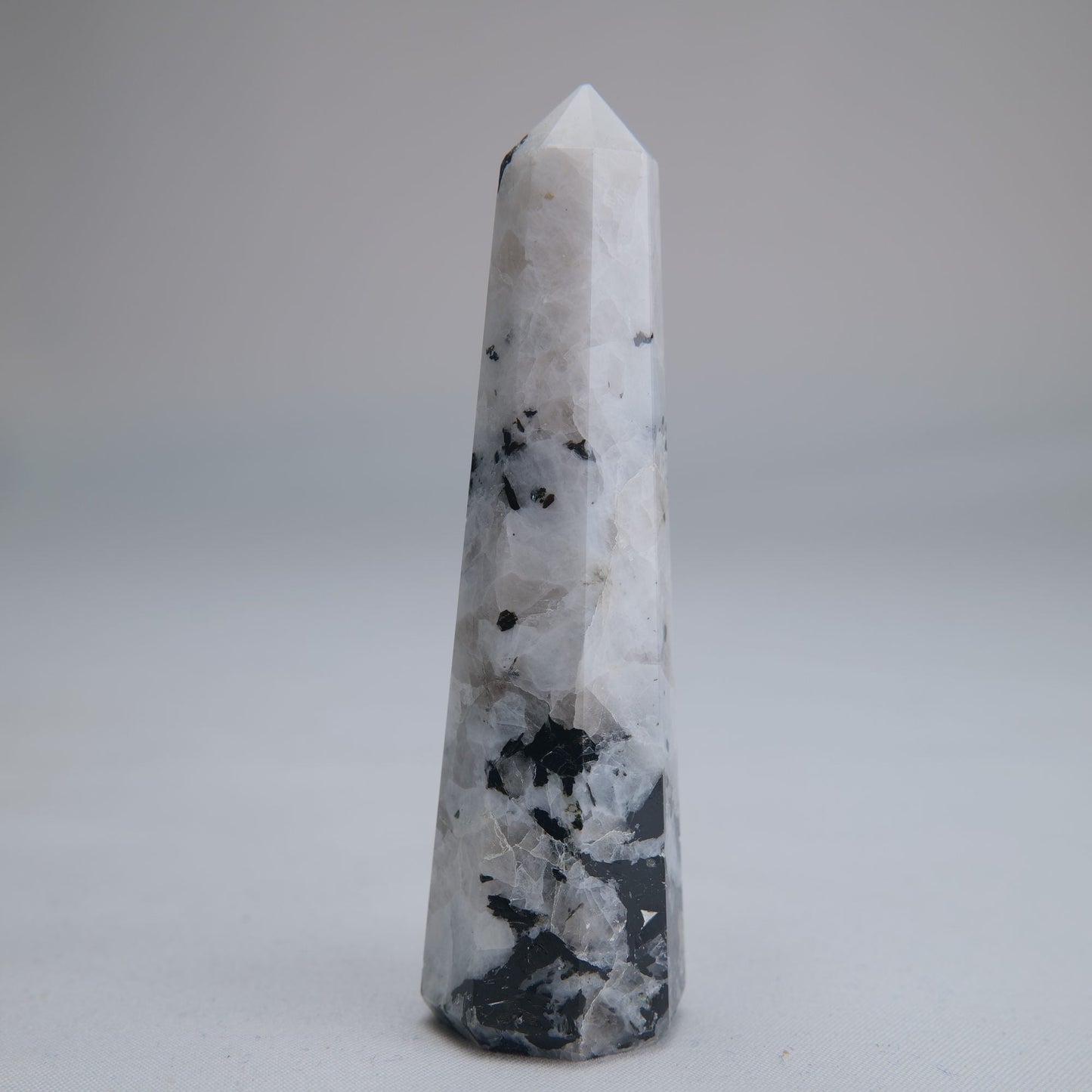 Rainbow Moonstone Obelisk 55g 80mm - Luna Panther