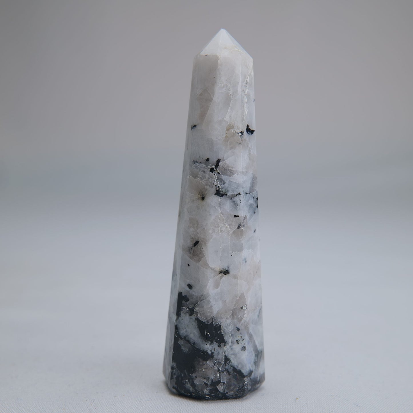 Rainbow Moonstone Obelisk 55g 80mm - Luna Panther