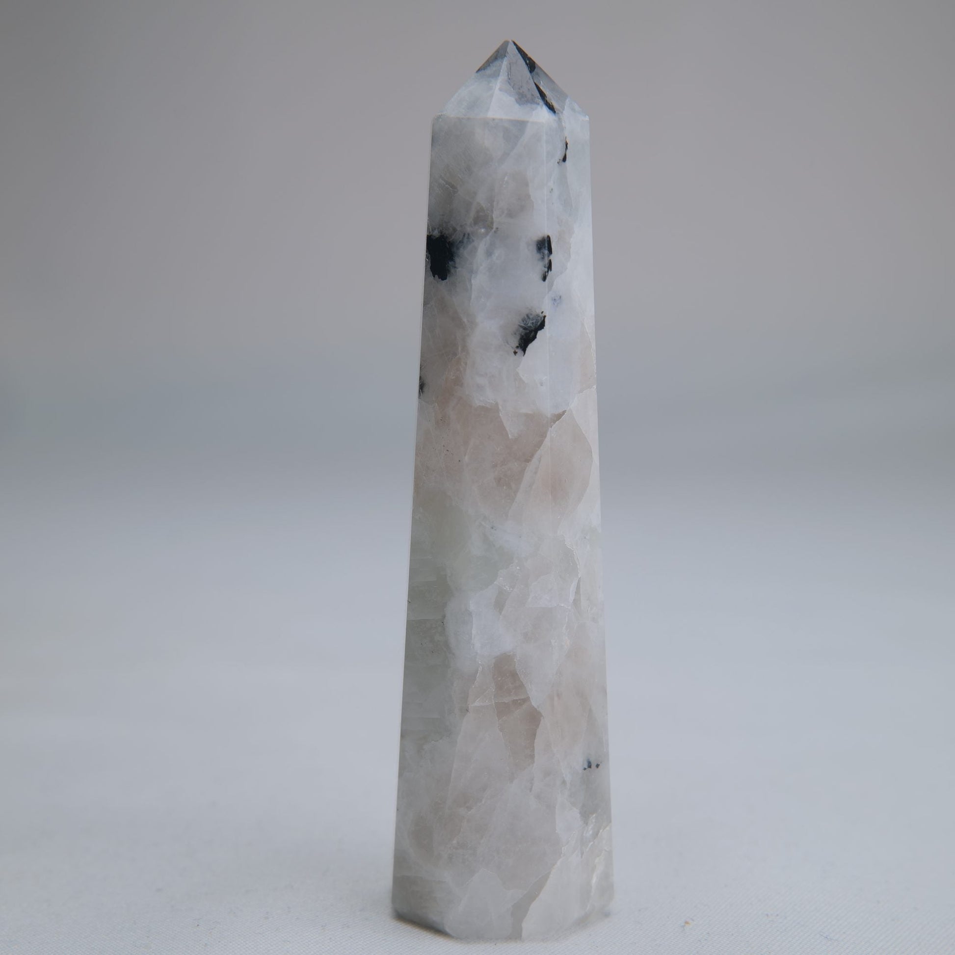 Rainbow Moonstone Obelisk 60g 80mm - Luna Panther