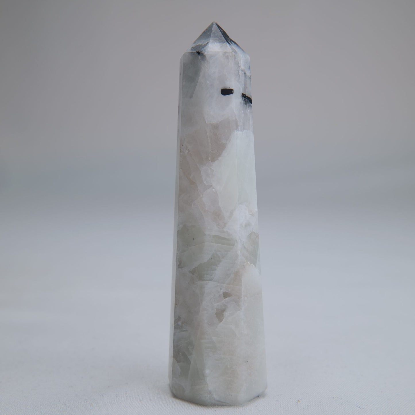 Rainbow Moonstone Obelisk 60g 80mm - Luna Panther