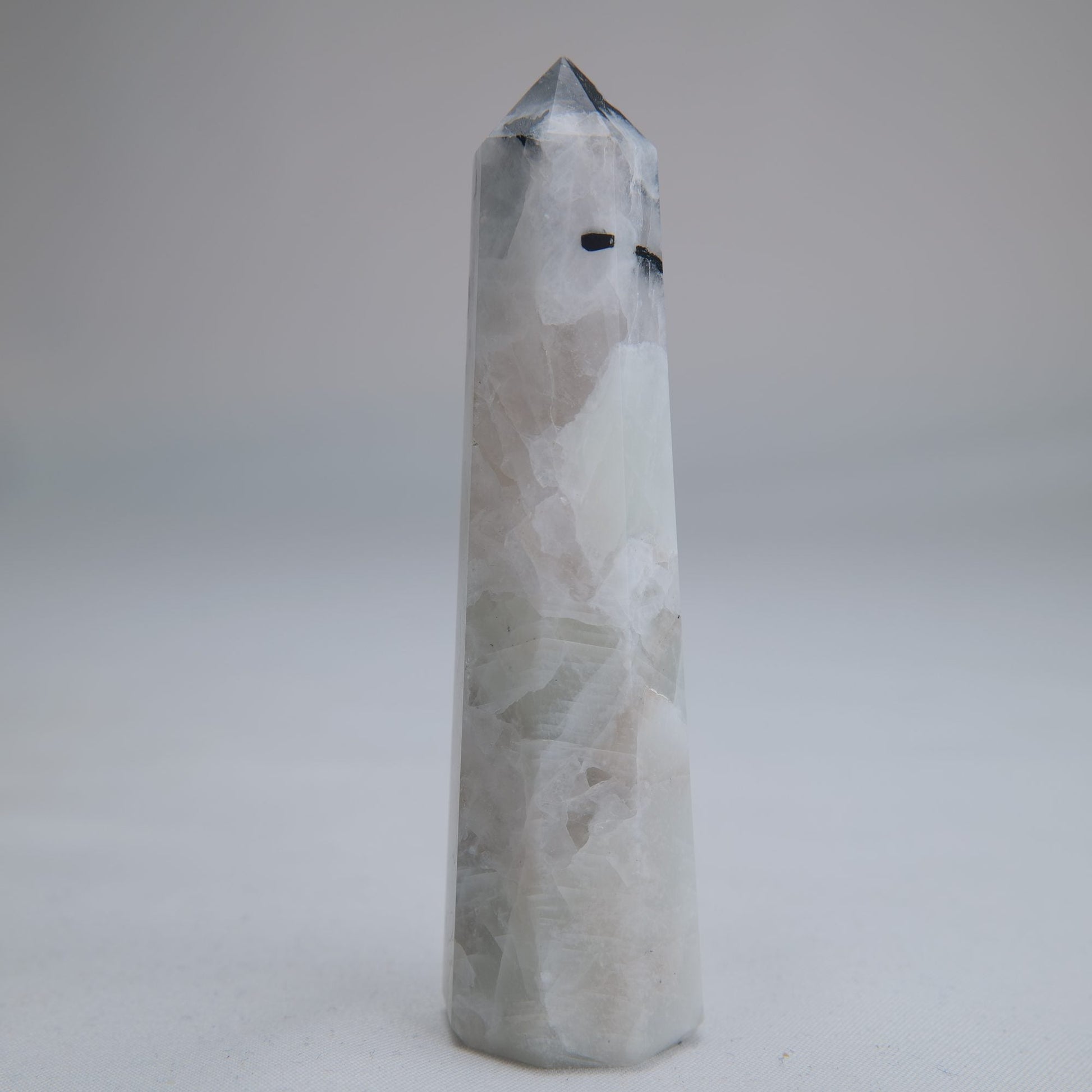 Rainbow Moonstone Obelisk 60g 80mm - Luna Panther