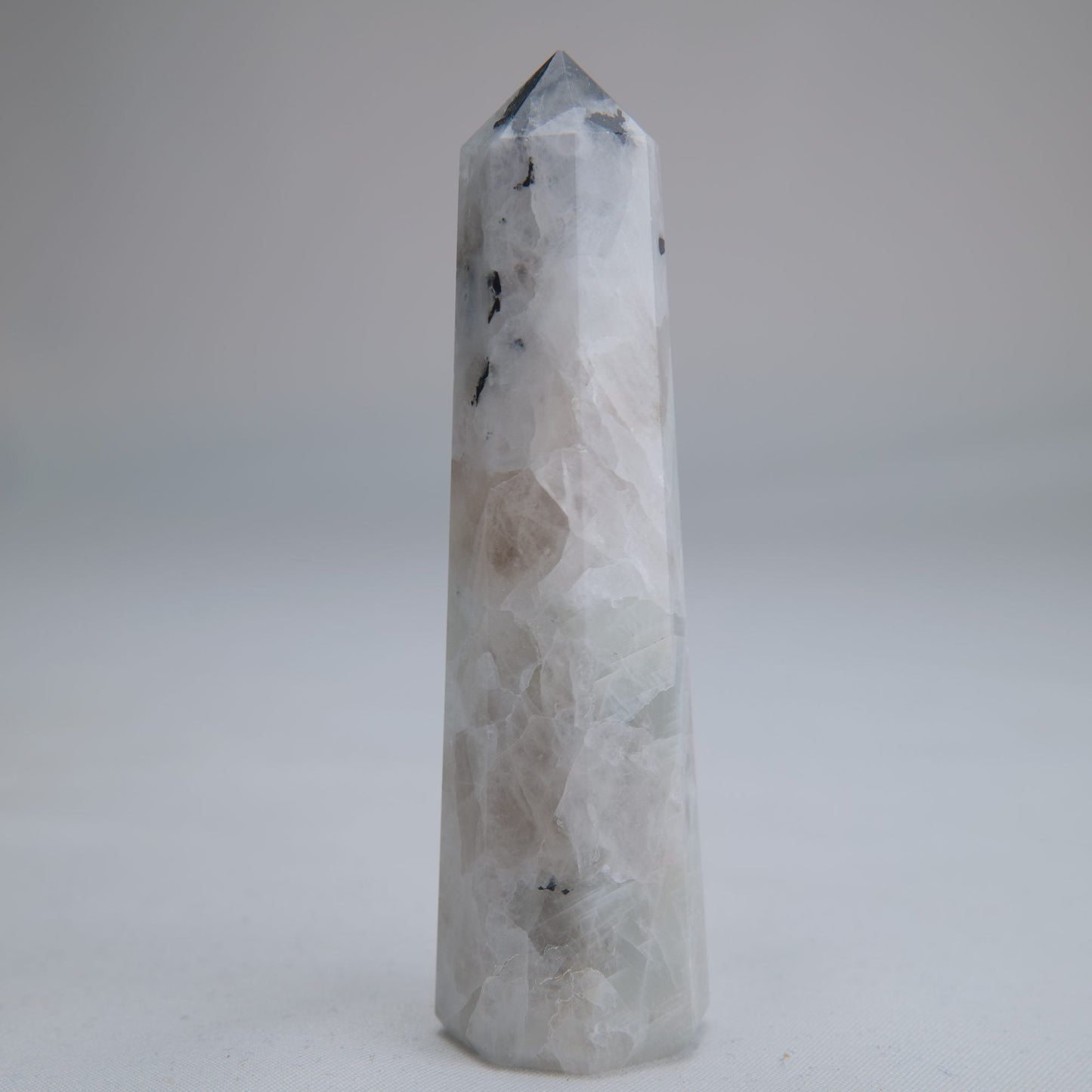 Rainbow Moonstone Obelisk 60g 80mm - Luna Panther
