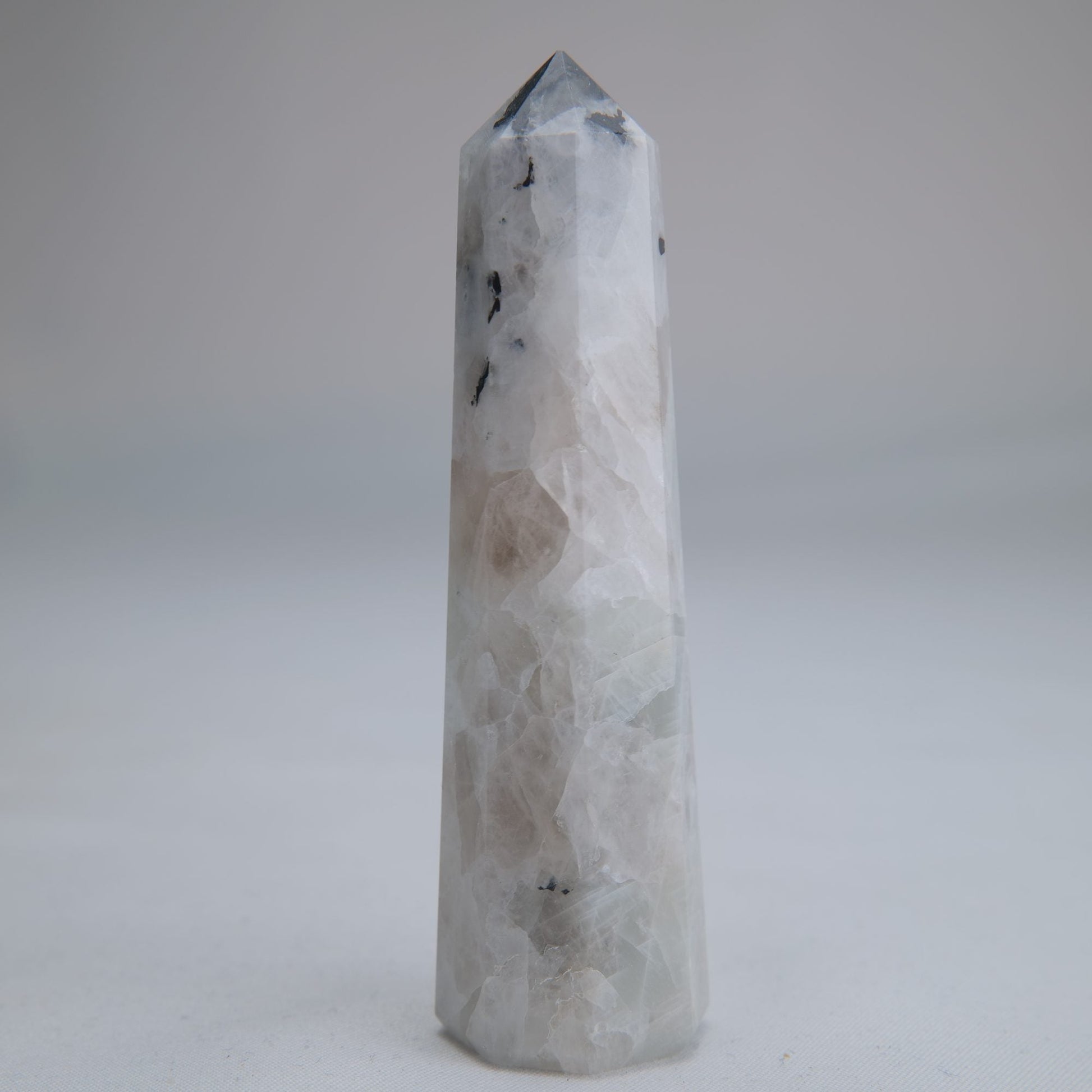 Rainbow Moonstone Obelisk 60g 80mm - Luna Panther