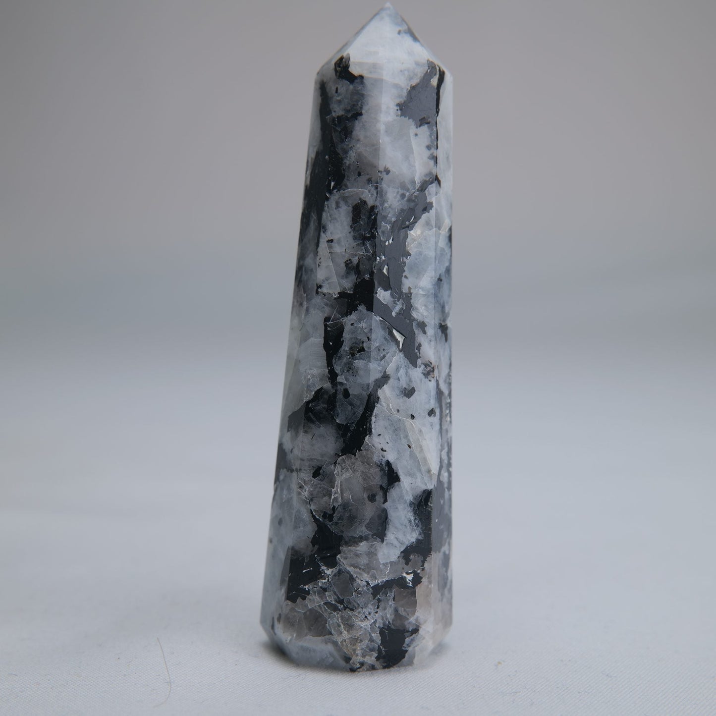 Rainbow Moonstone Obelisk 65g 80mm - Luna Panther