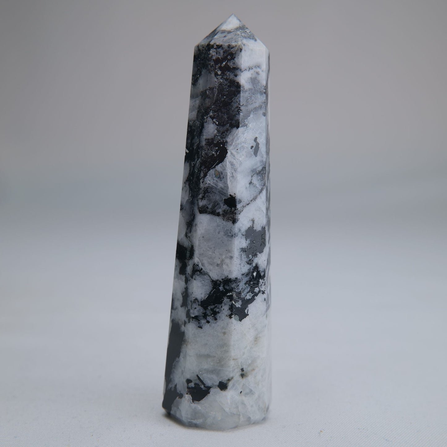 Rainbow Moonstone Obelisk 65g 85mm - Luna Panther