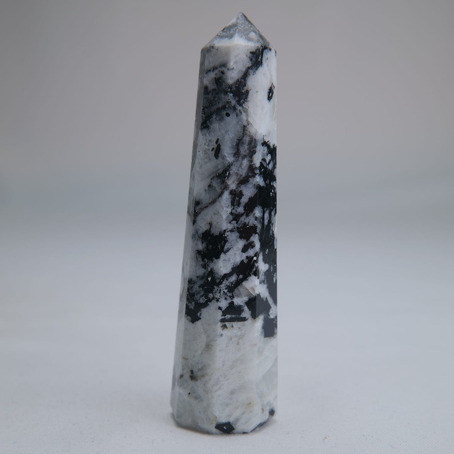 Rainbow Moonstone Obelisk 65g 85mm - Luna Panther