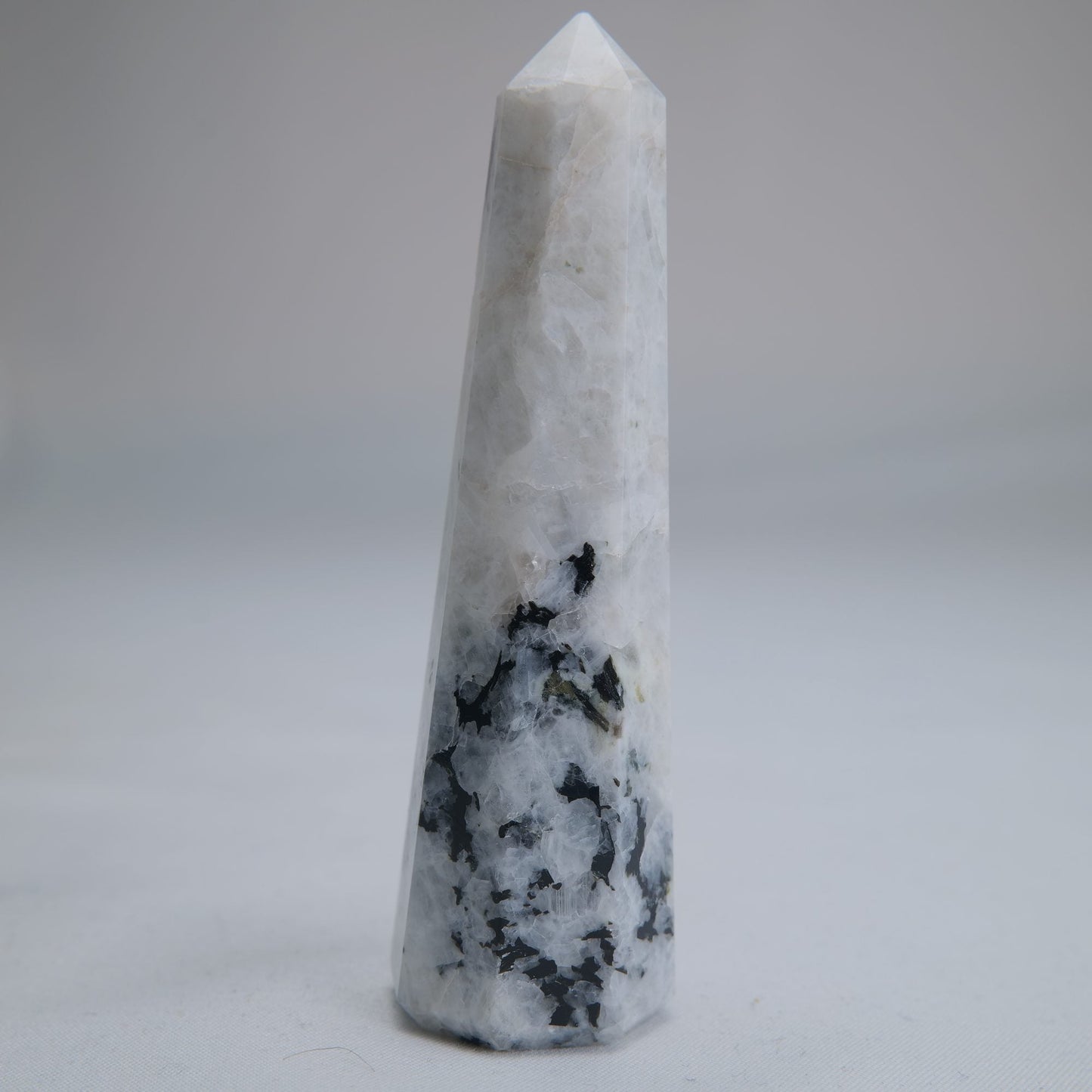 Rainbow Moonstone Obelisk 65g 85mm - Luna Panther