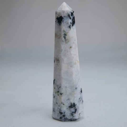 Rainbow Moonstone Obelisk 65g 85mm - Luna Panther alternate view