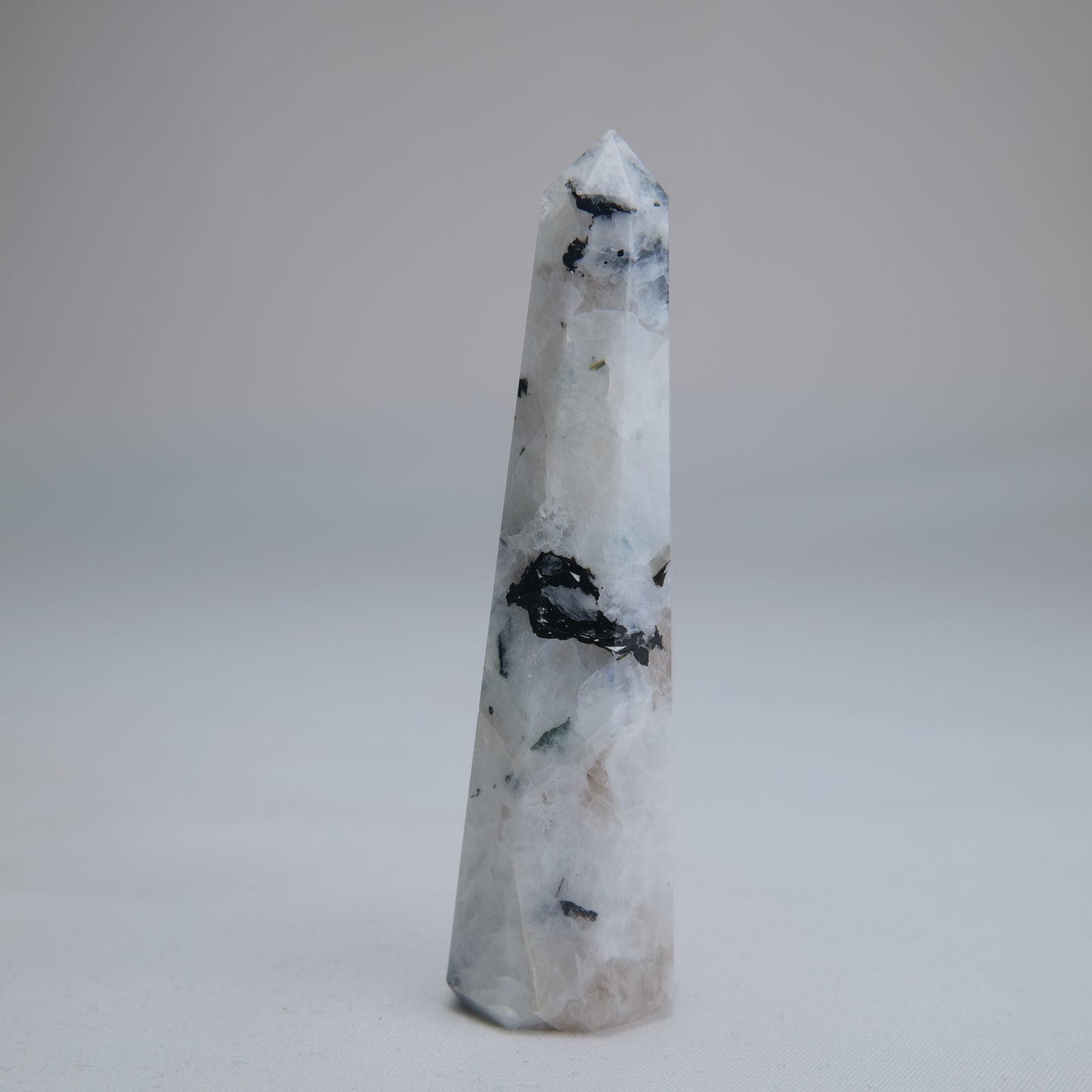 Rainbow Moonstone Obelisk 67g 90mm - Luna Panther