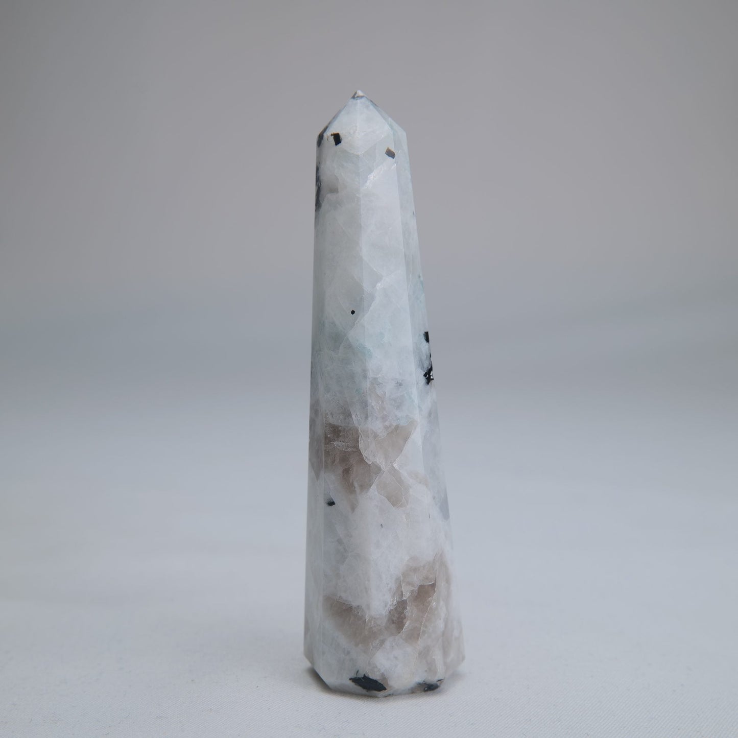 Rainbow Moonstone Obelisk 67g 90mm - Luna Panther