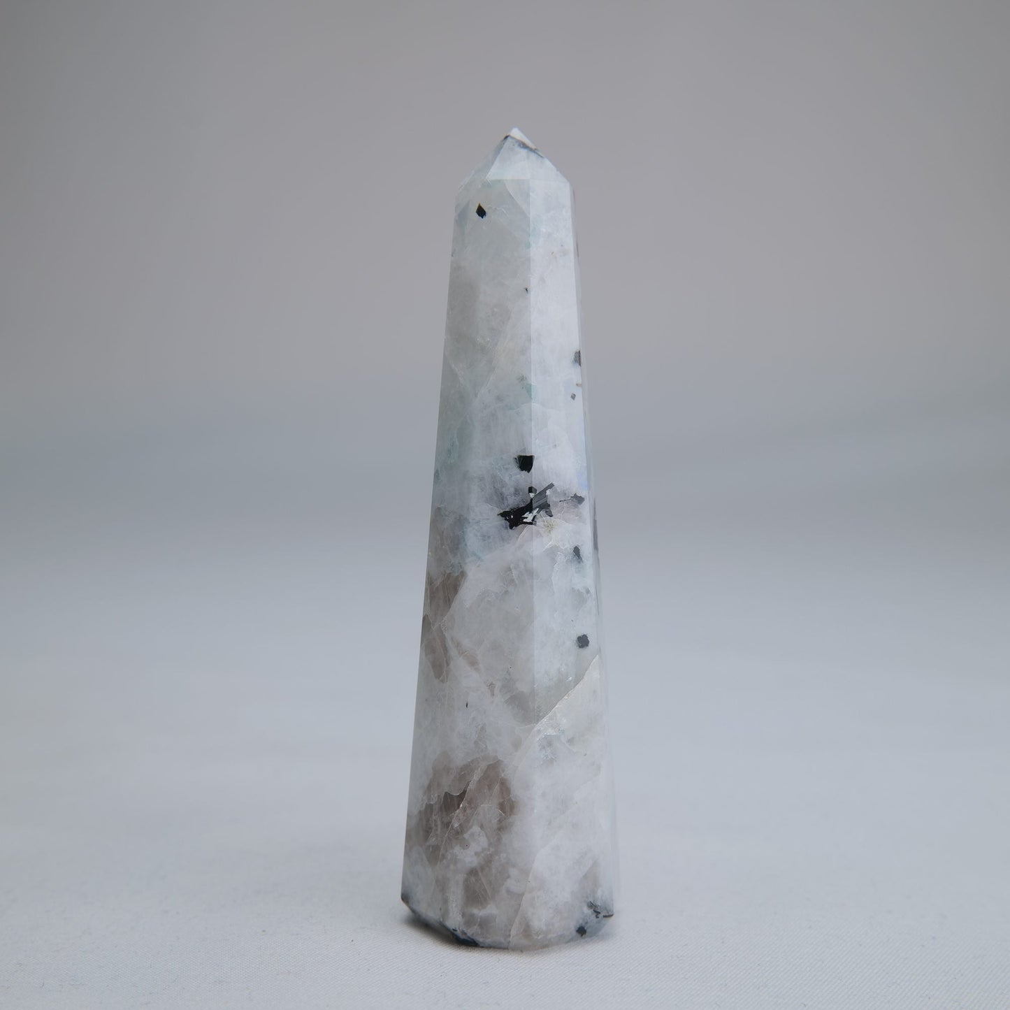 Rainbow Moonstone Obelisk 67g 90mm - Luna Panther