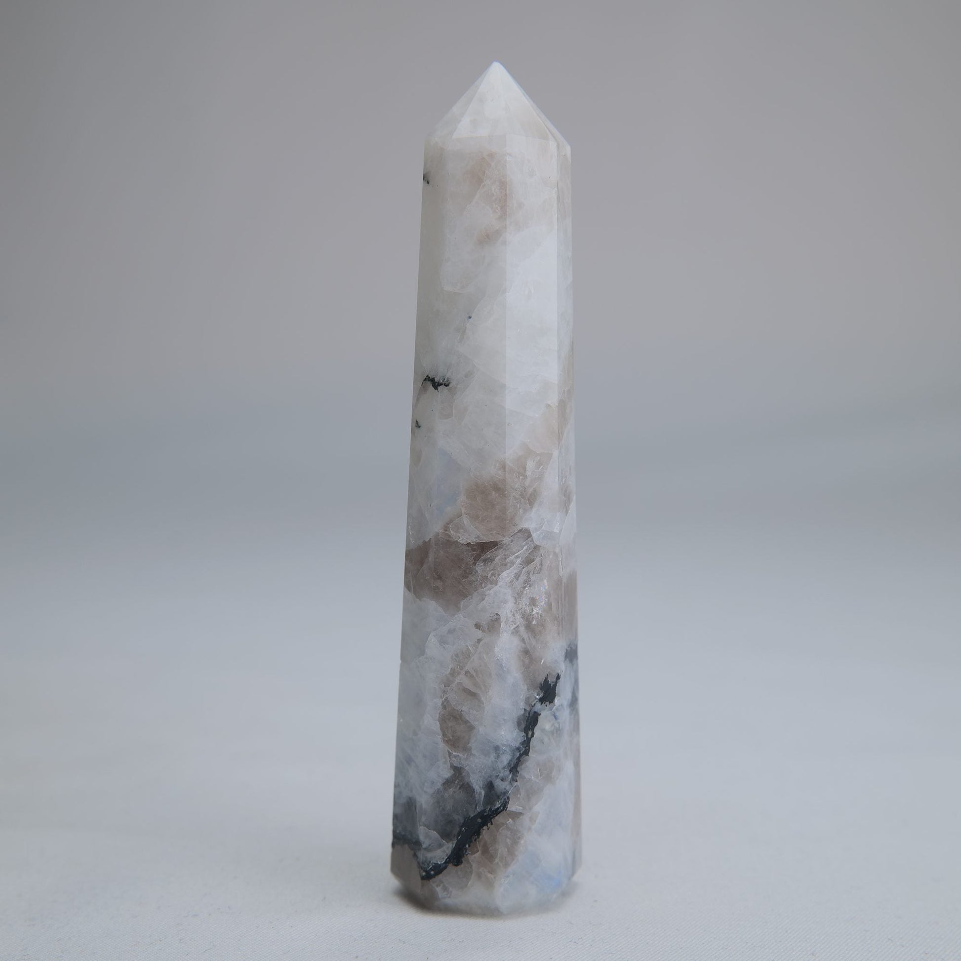 Rainbow Moonstone Obelisk 71g 100mm - Luna Panther