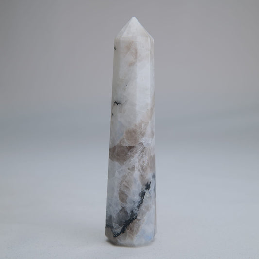 Rainbow Moonstone Obelisk 71g 100mm - Luna Panther