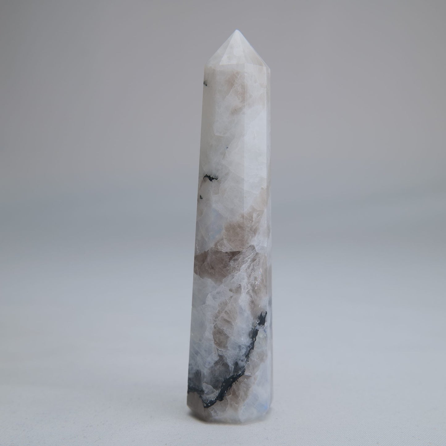Rainbow Moonstone Obelisk 71g 100mm - Luna Panther