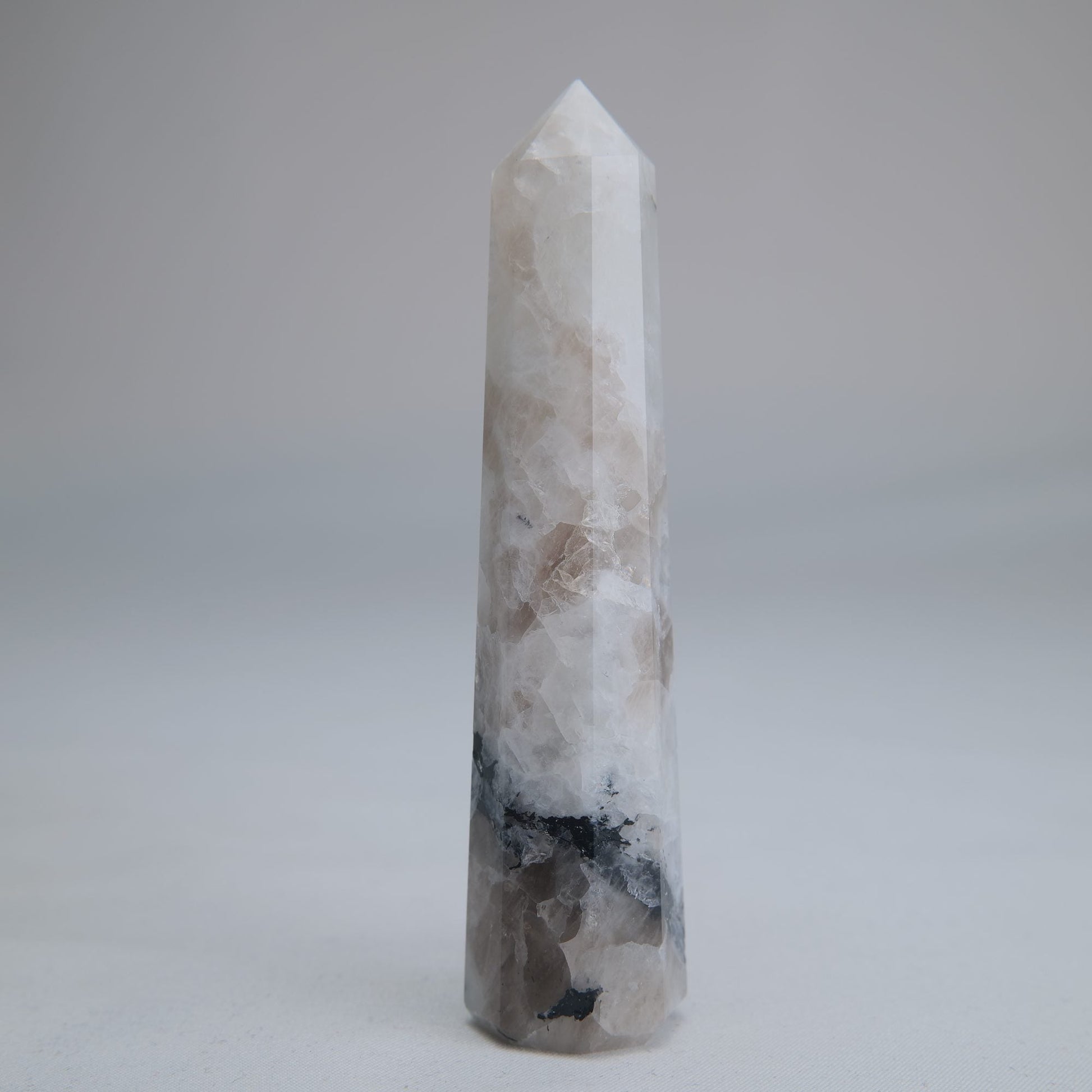 Rainbow Moonstone Obelisk 71g 100mm - Luna Panther