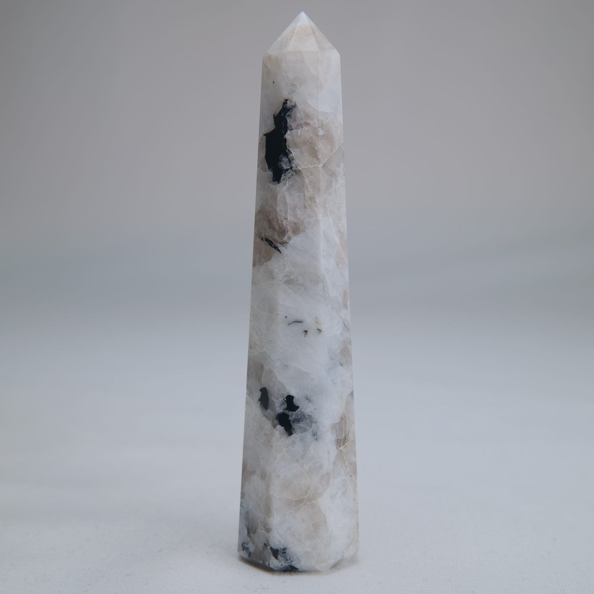 Rainbow Moonstone Obelisk 72g 100mm - Luna Panther