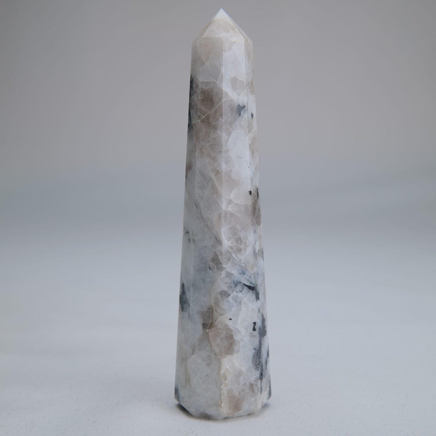 Rainbow Moonstone Obelisk 72g 100mm - Luna Panther