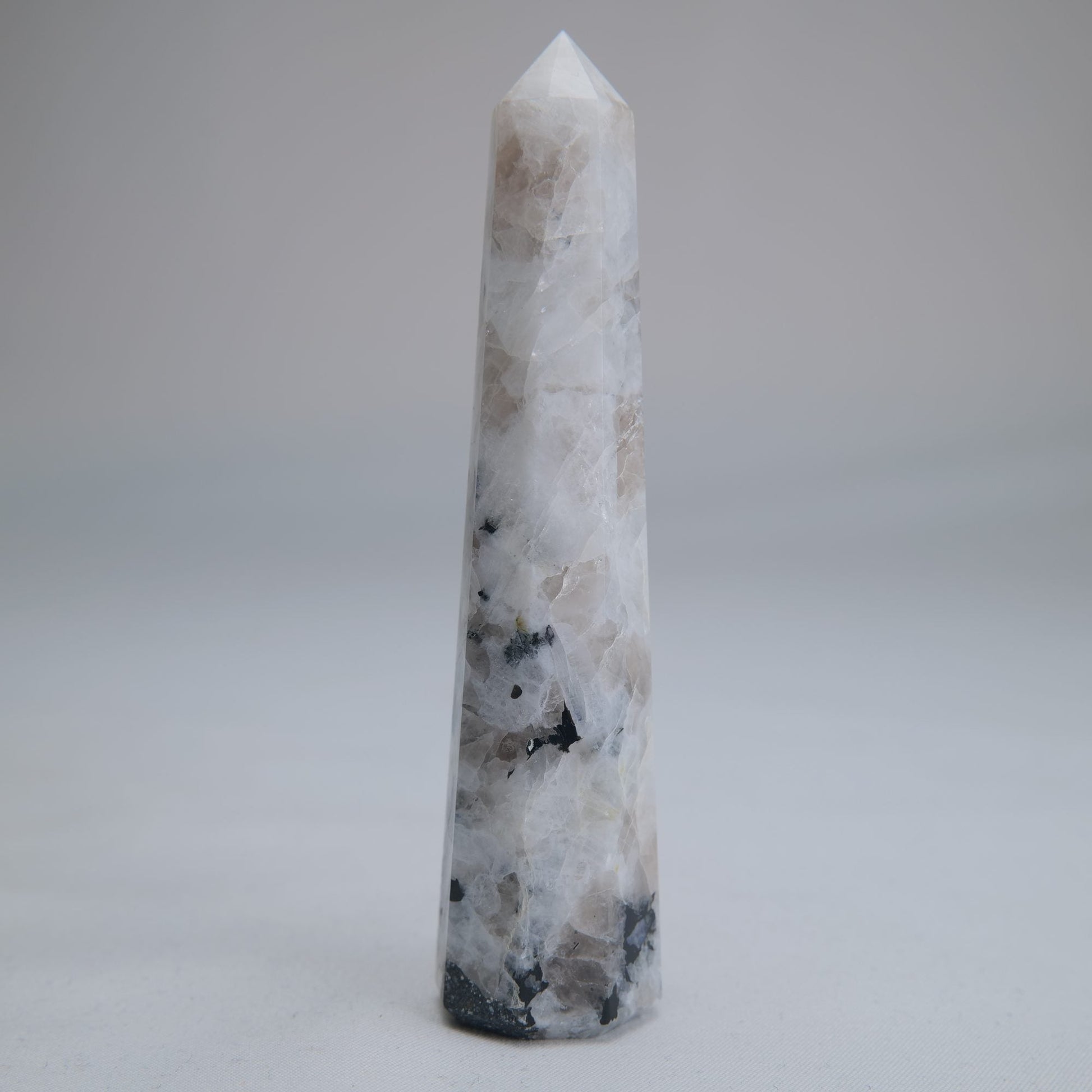 Rainbow Moonstone Obelisk 72g 100mm - Luna Panther