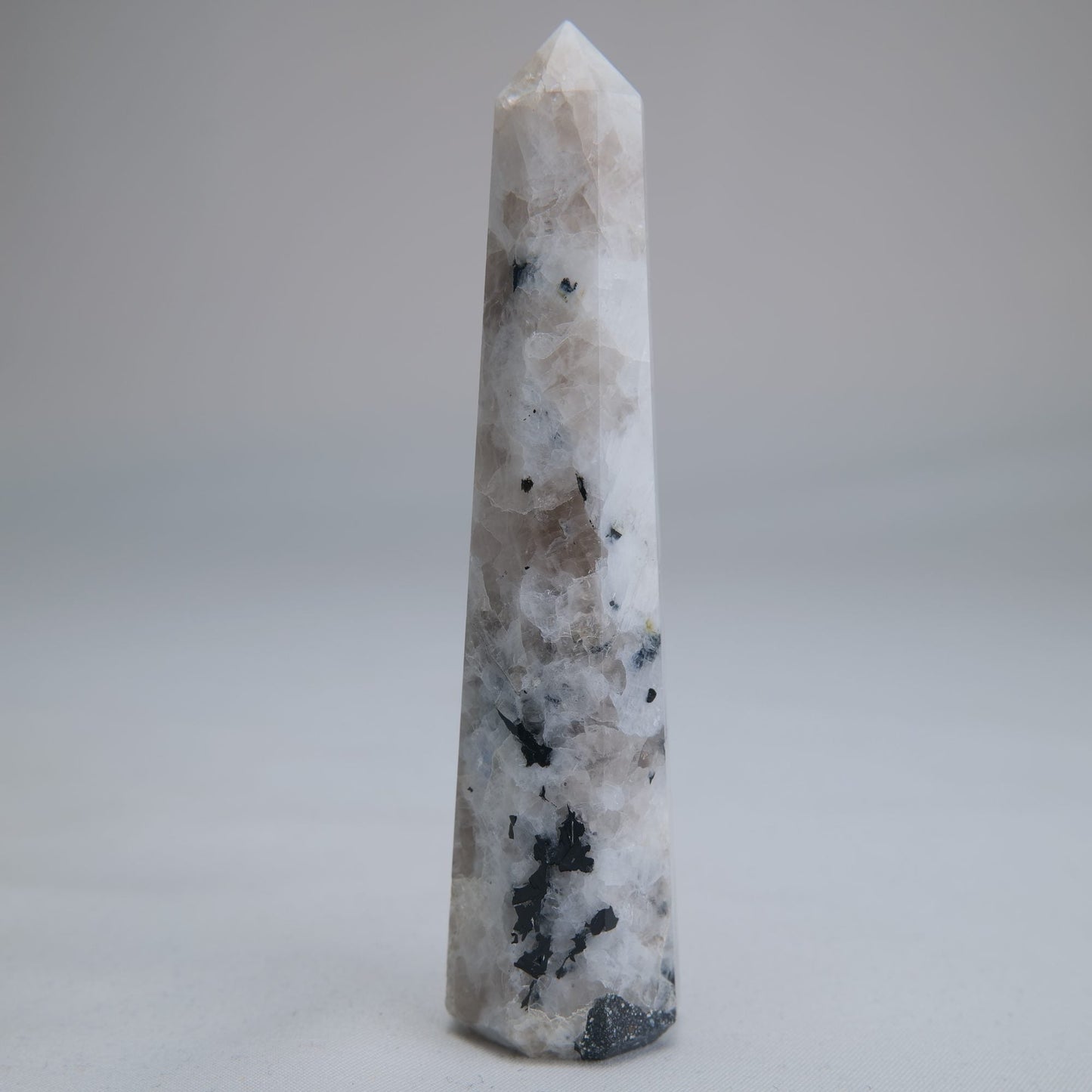 Rainbow Moonstone Obelisk 72g 100mm - Luna Panther
